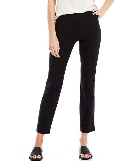 Eileen Fisher Washable Stretch Crepe Slim Leg Ankle Pants Product Image