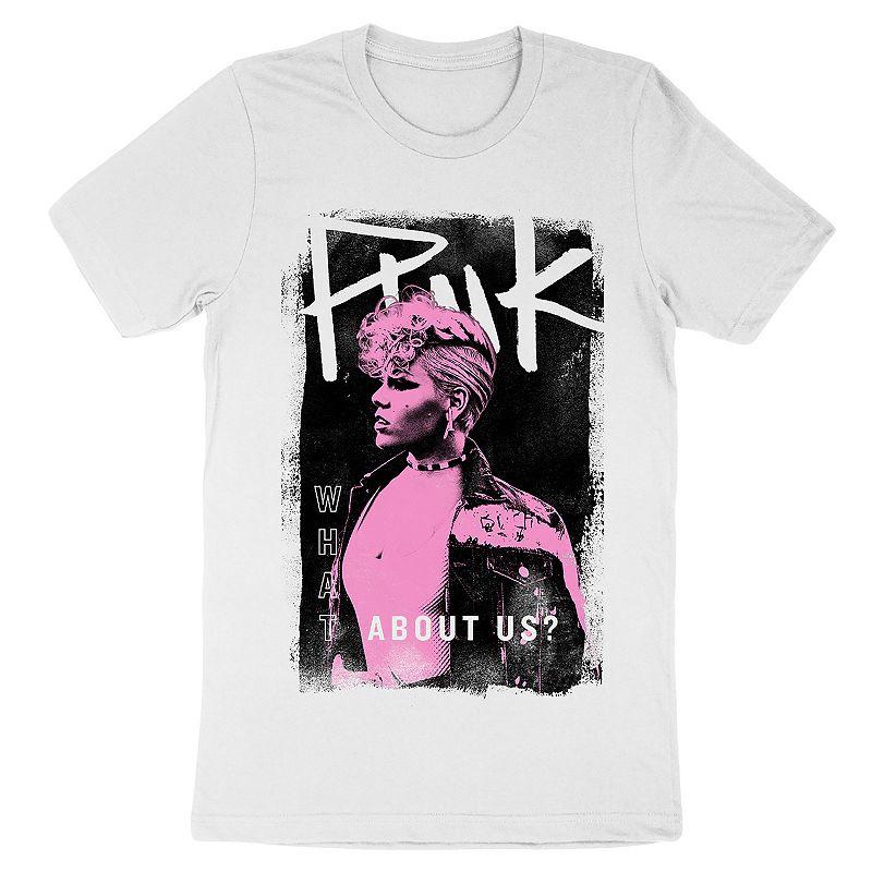 Men's Pink Tee, Size: Small, White Product Image