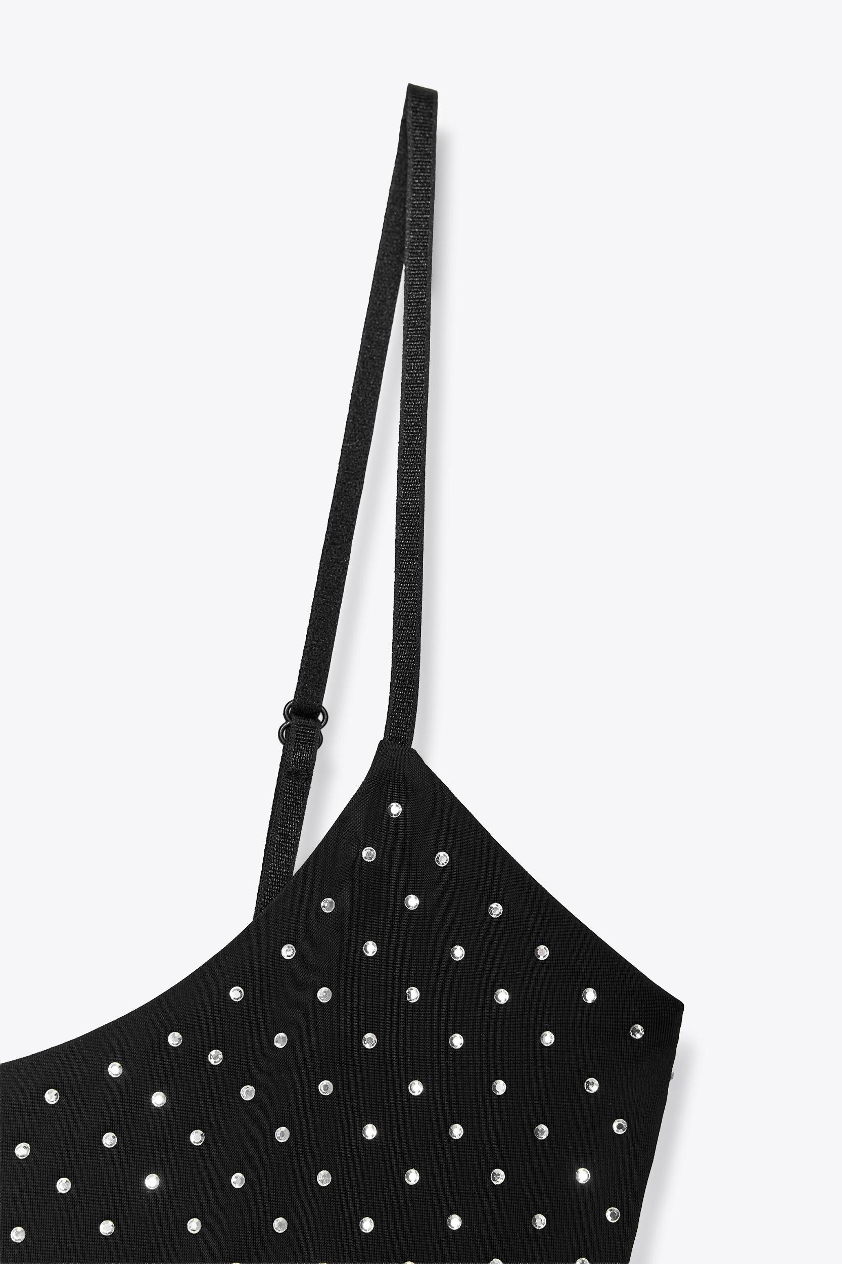 RHINESTONE POLYAMIDE BODYSUIT Product Image