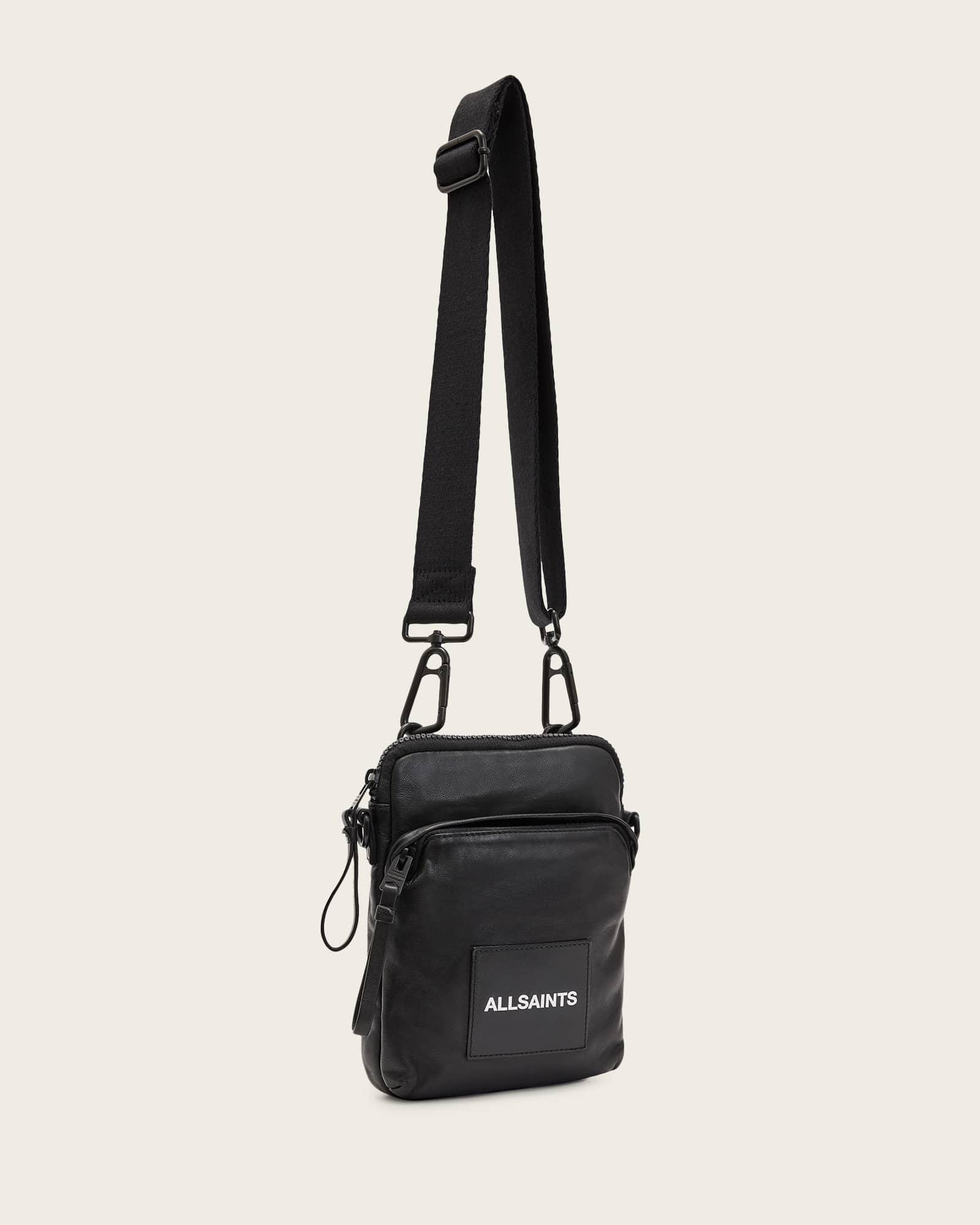 Falcon Leather Pouch Bag Black | ALLSAINTS US Product Image