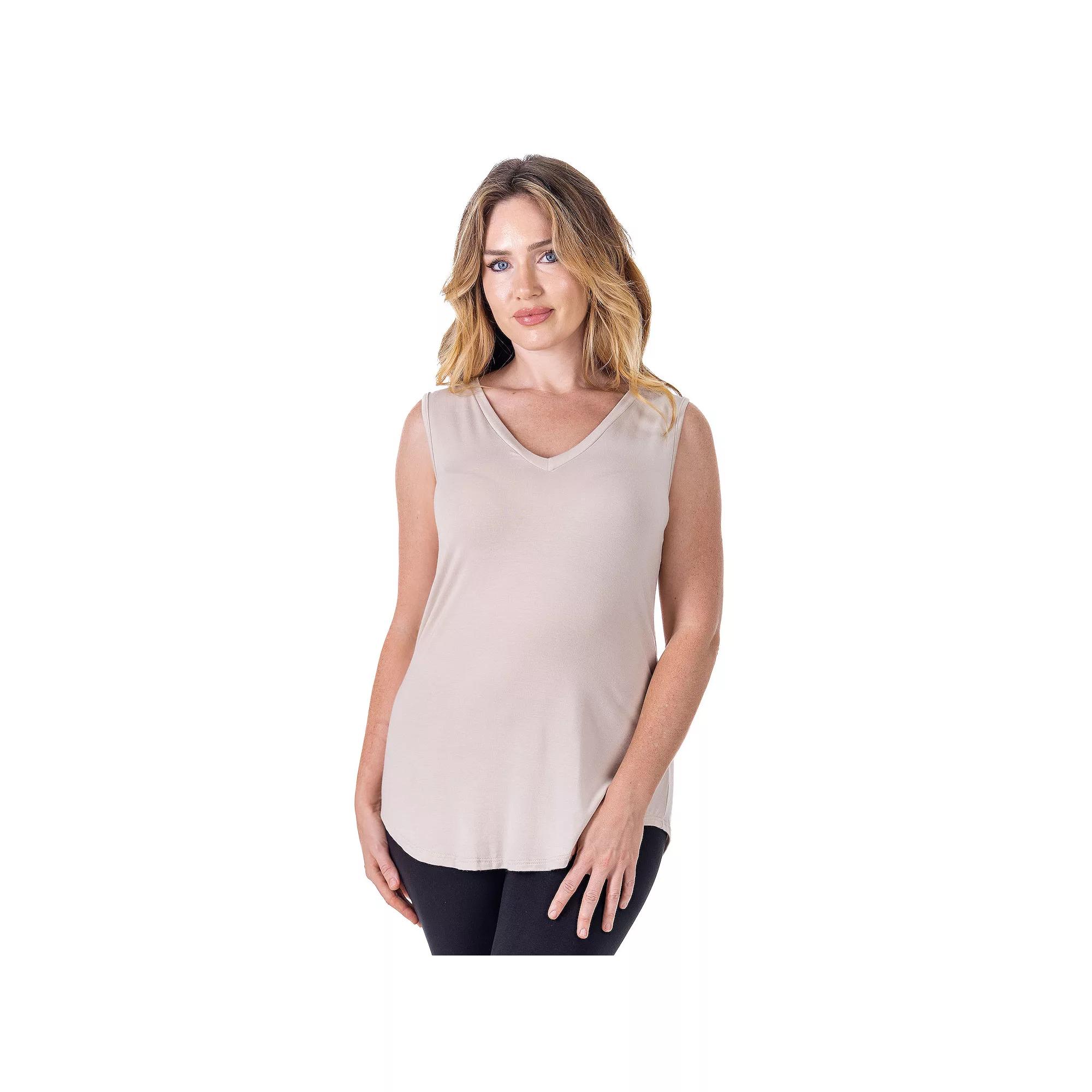 Womens 24seven Comfort Apparel V Neck Tunic Tank Top Product Image