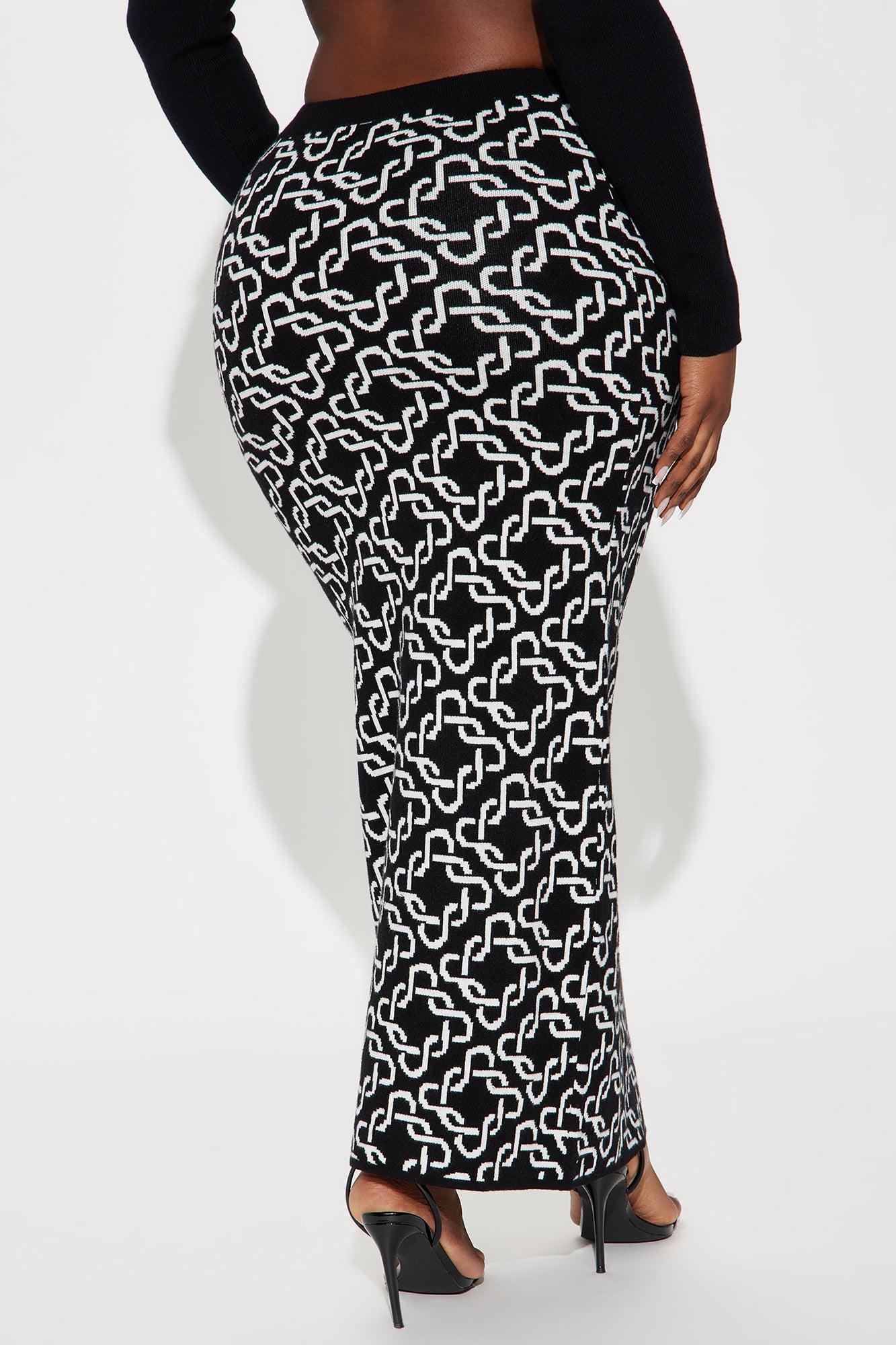 Josie Sweater Knit Maxi Skirt - Black/combo Product Image