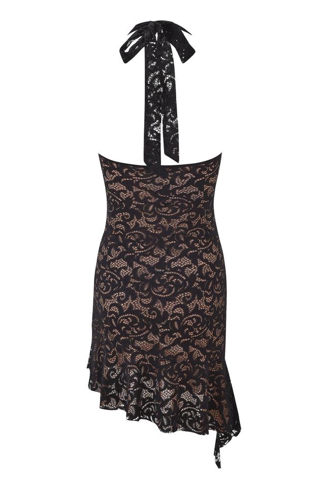 GEMMA HALTER MINI DRESS - BLACK Product Image