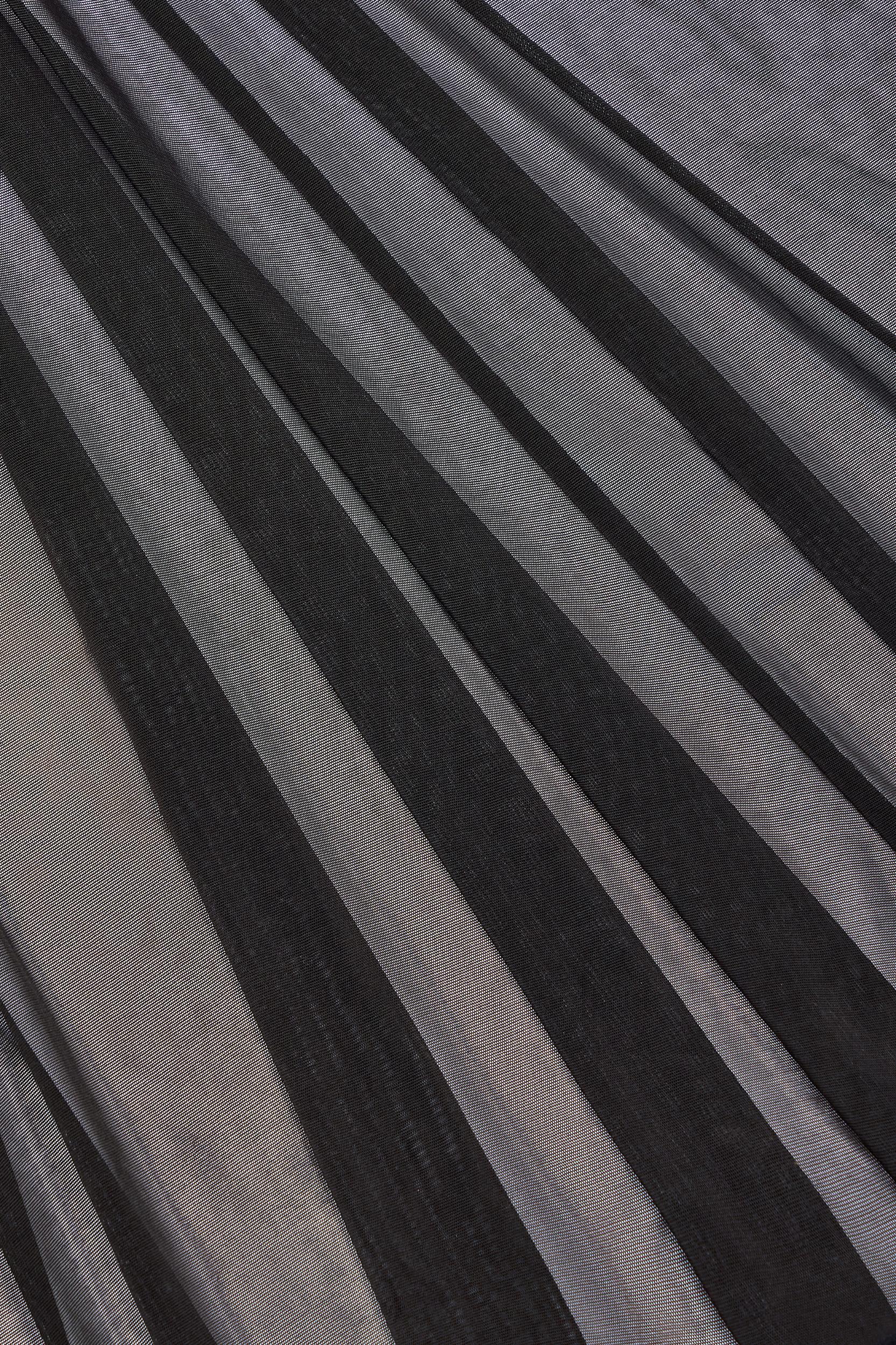 Ruched Hardware-Detail Fishtail Maxi Skirt in Black Product Image