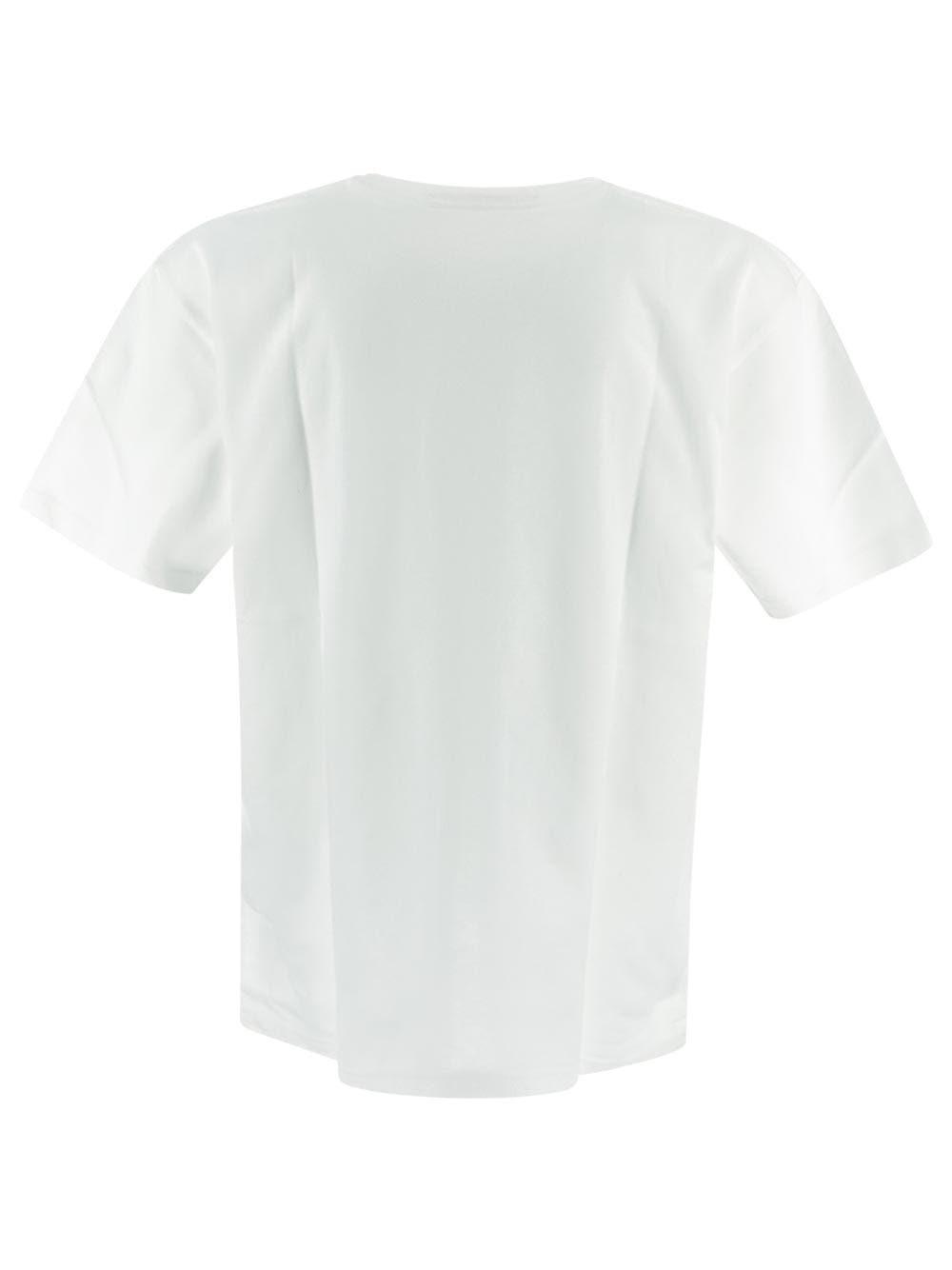 VALENTINO Mens Avorio Logo-print Crew-neck Cotton-jersey T-shirt Product Image