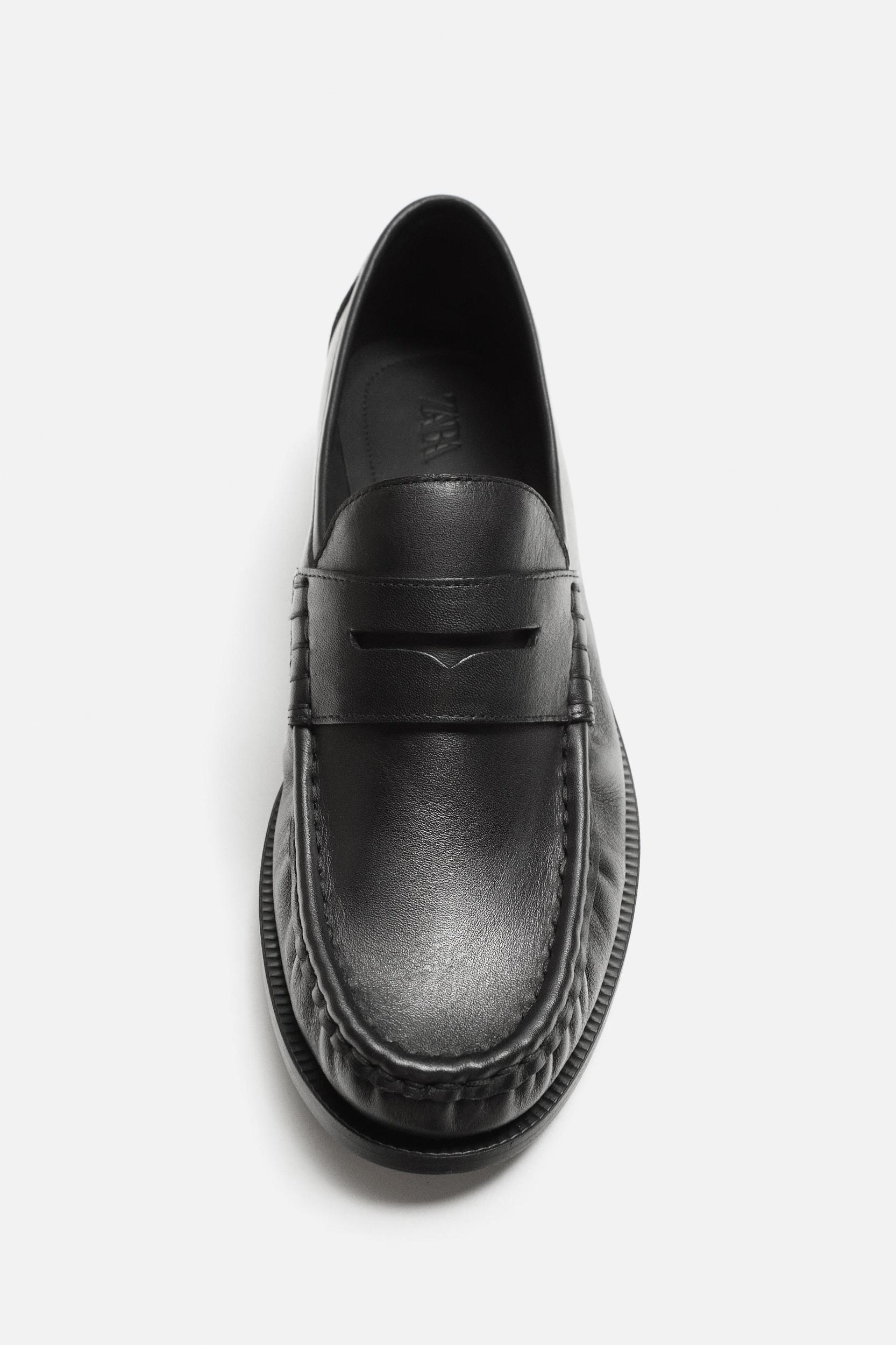 LEATHER PENNY LOAFERS Product Image