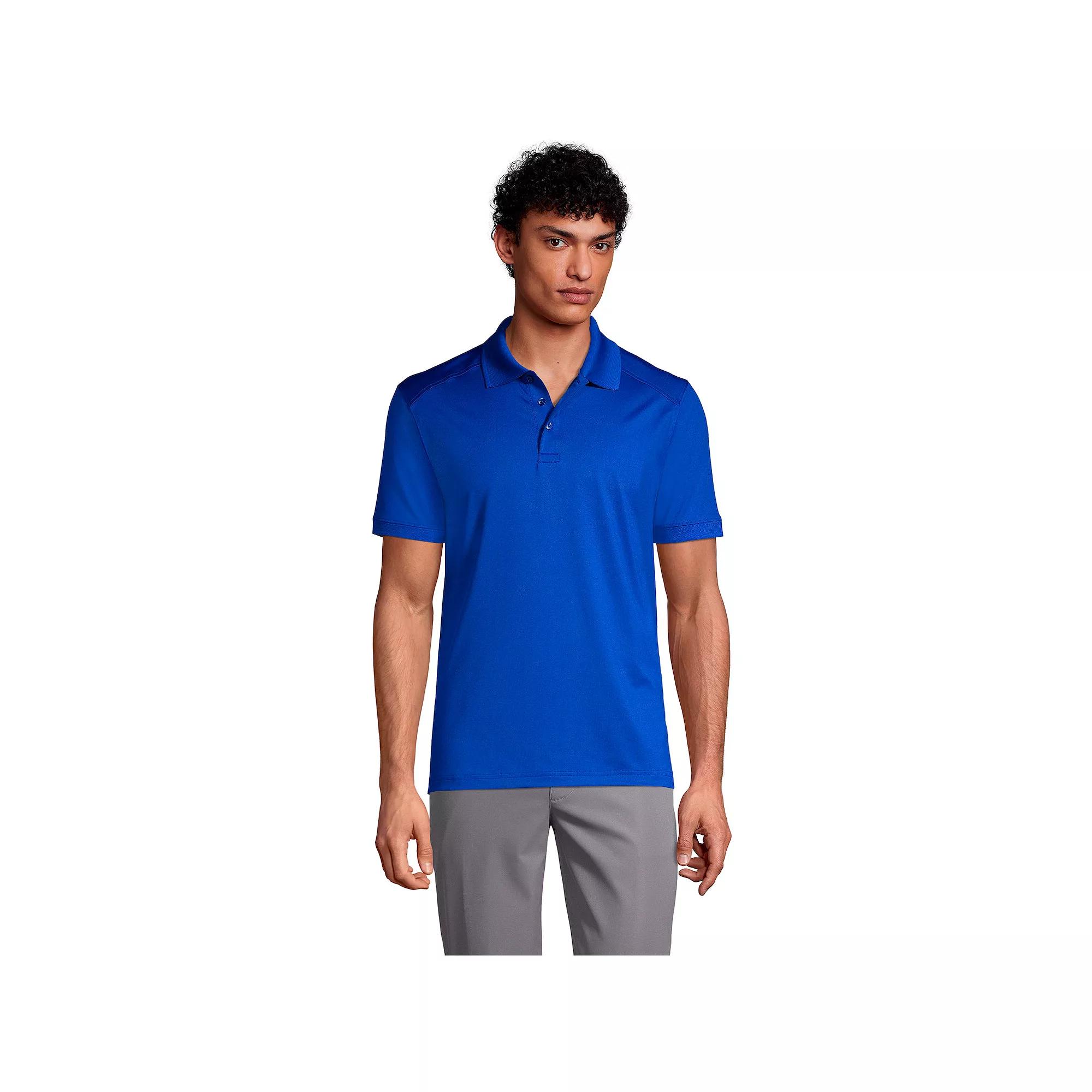 Men's Lands' End Short Sleeve Rapid Dry UPF 50 Polo Shirt,  Product Image