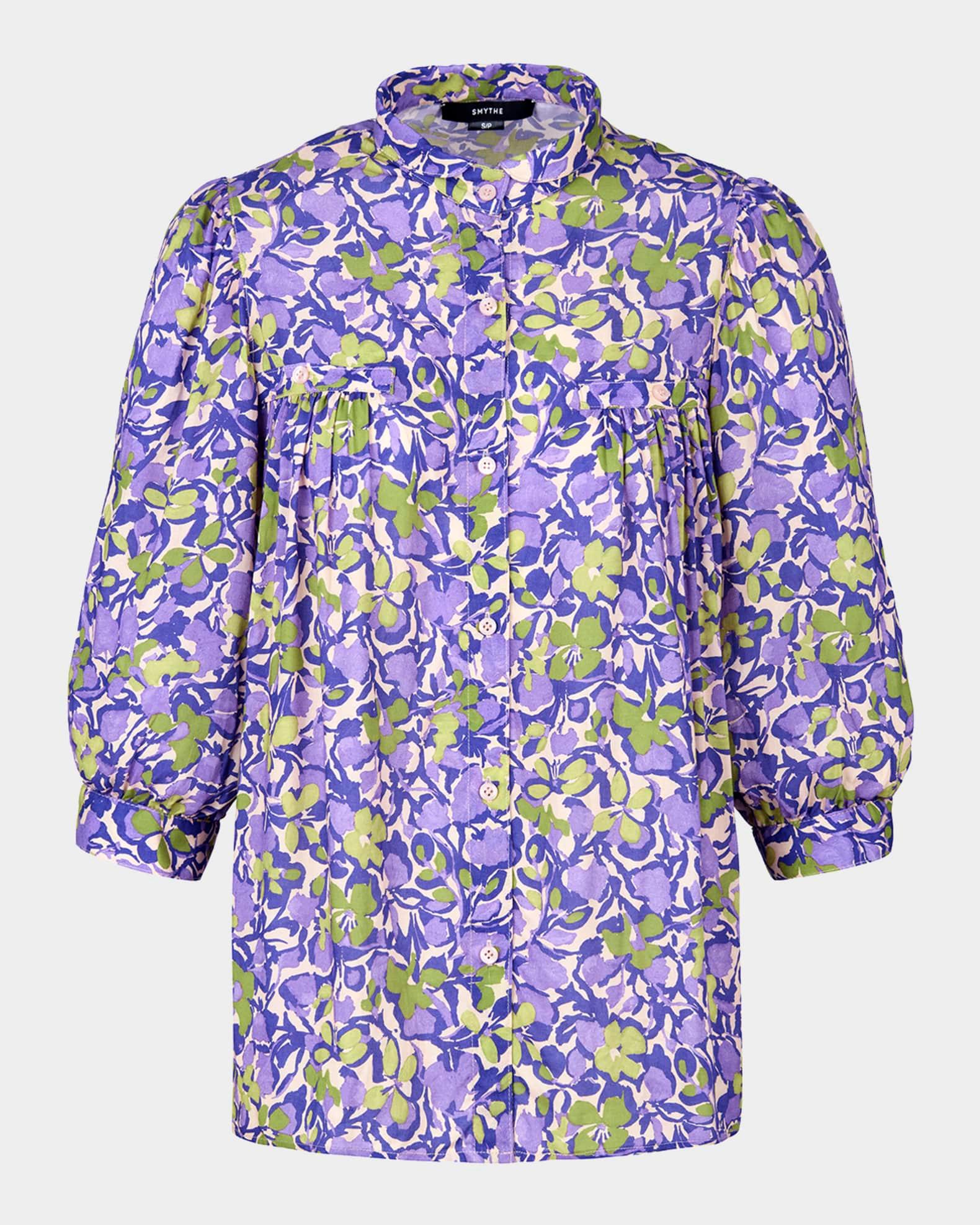 Orchid Floral Shirred Pocket Blouse Product Image