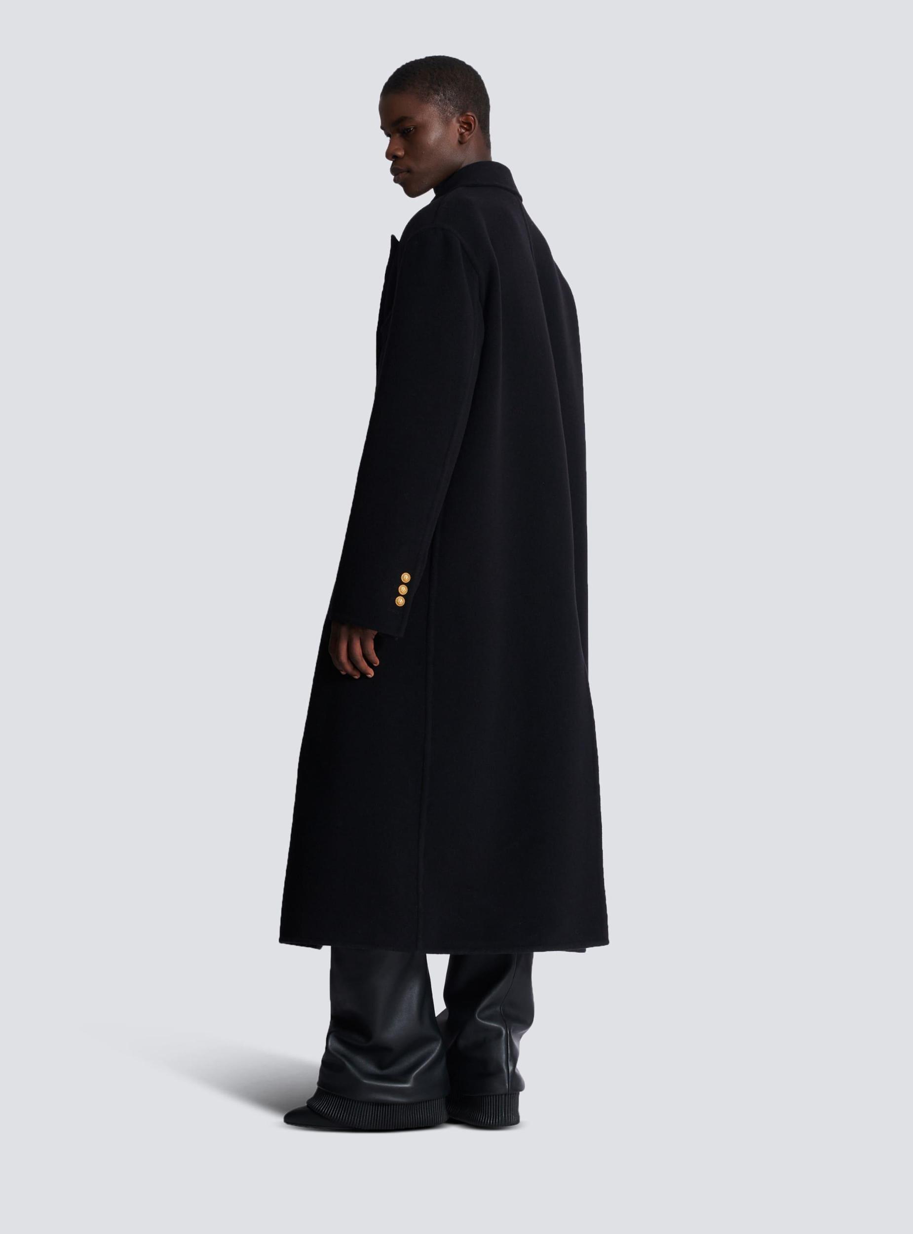 Long coat in double-faced wool Product Image