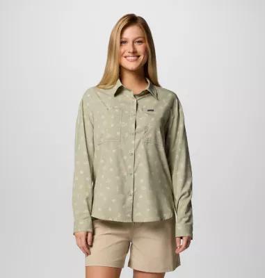 Columbia Womens Silver Ridge Utility Patterned Long Sleeve Shirt- Product Image