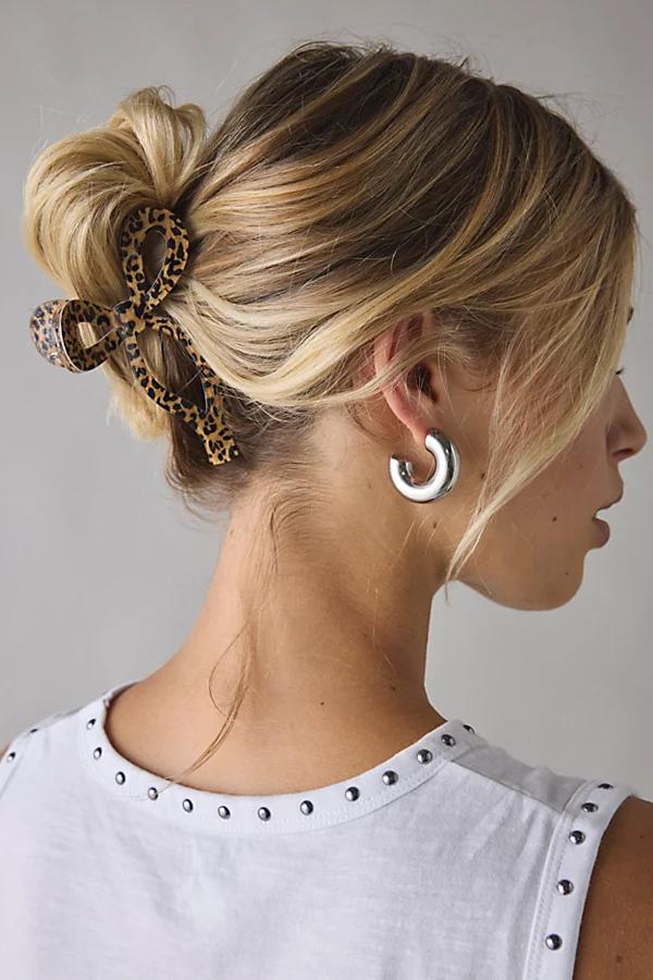 Resin Draped Bow Claw Clip Womens at Urban Outfitters Product Image
