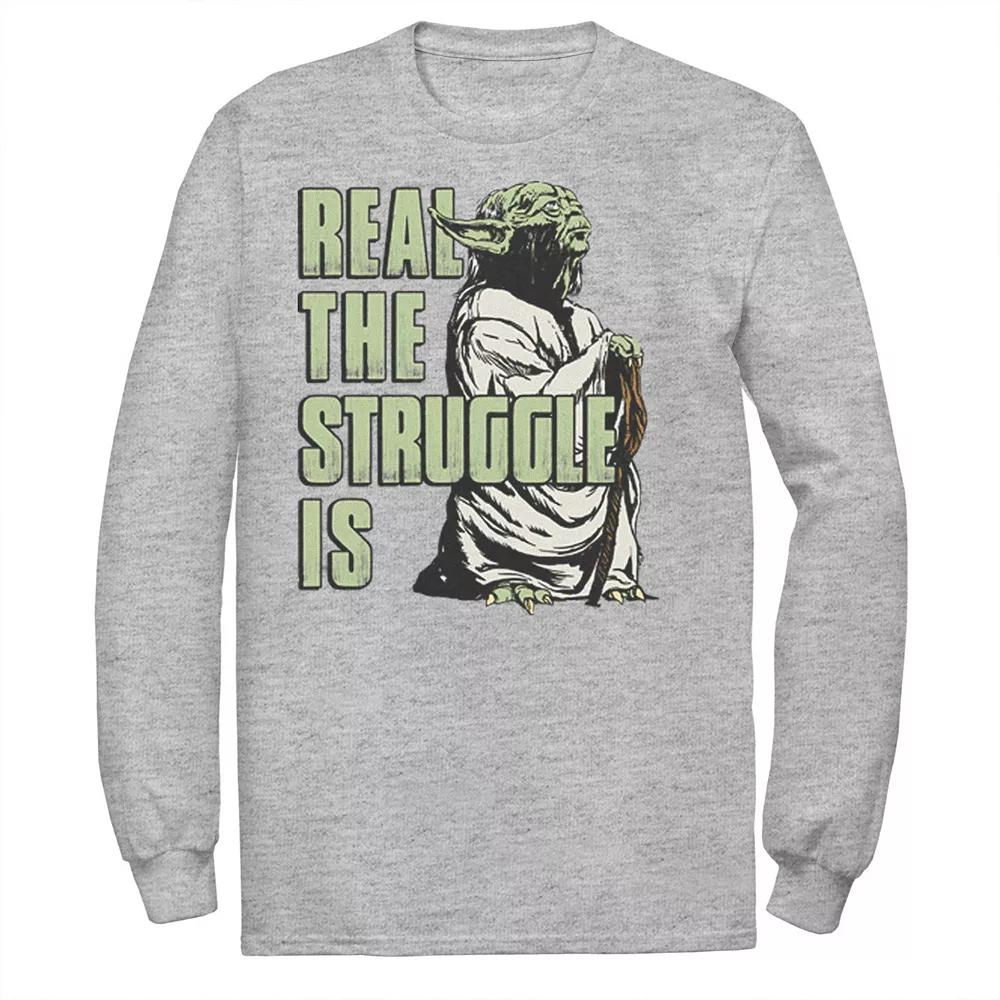 Men's Star Wars Yoda Real The Struggle Is Tee,  Product Image