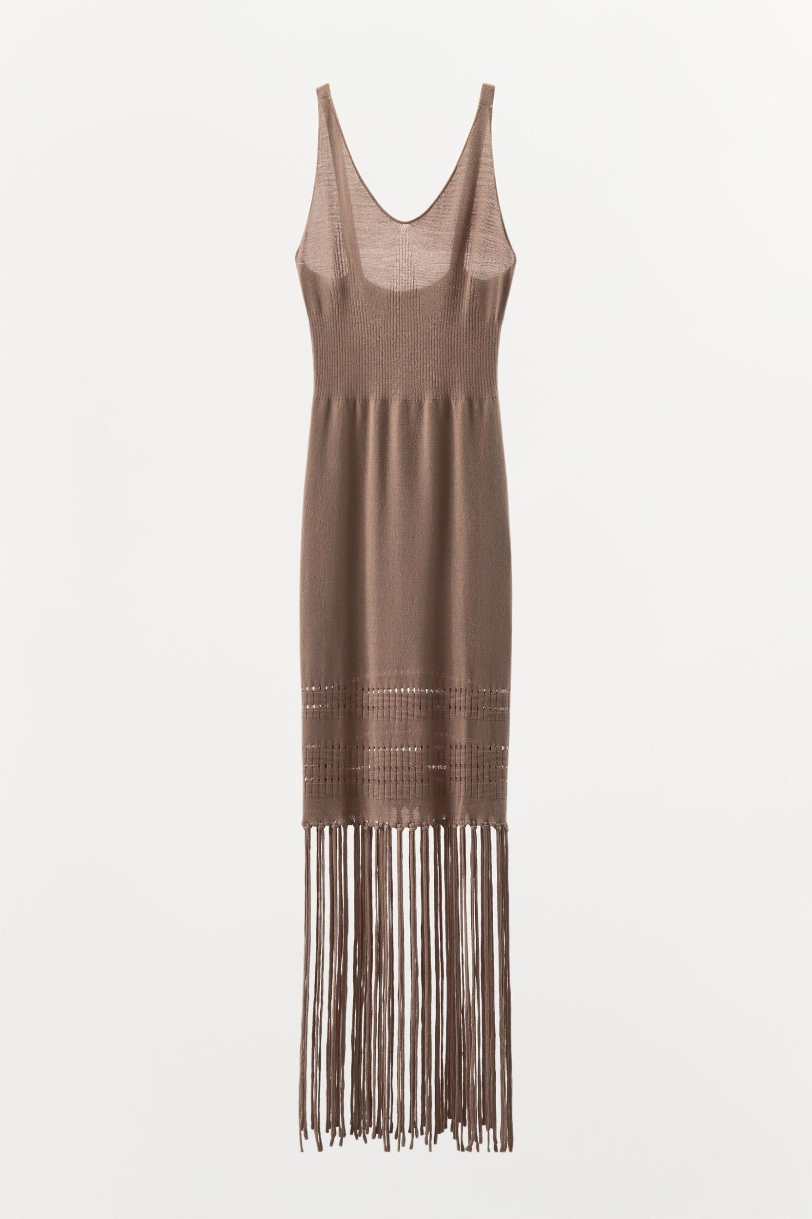 FRINGE KNIT DRESS Product Image