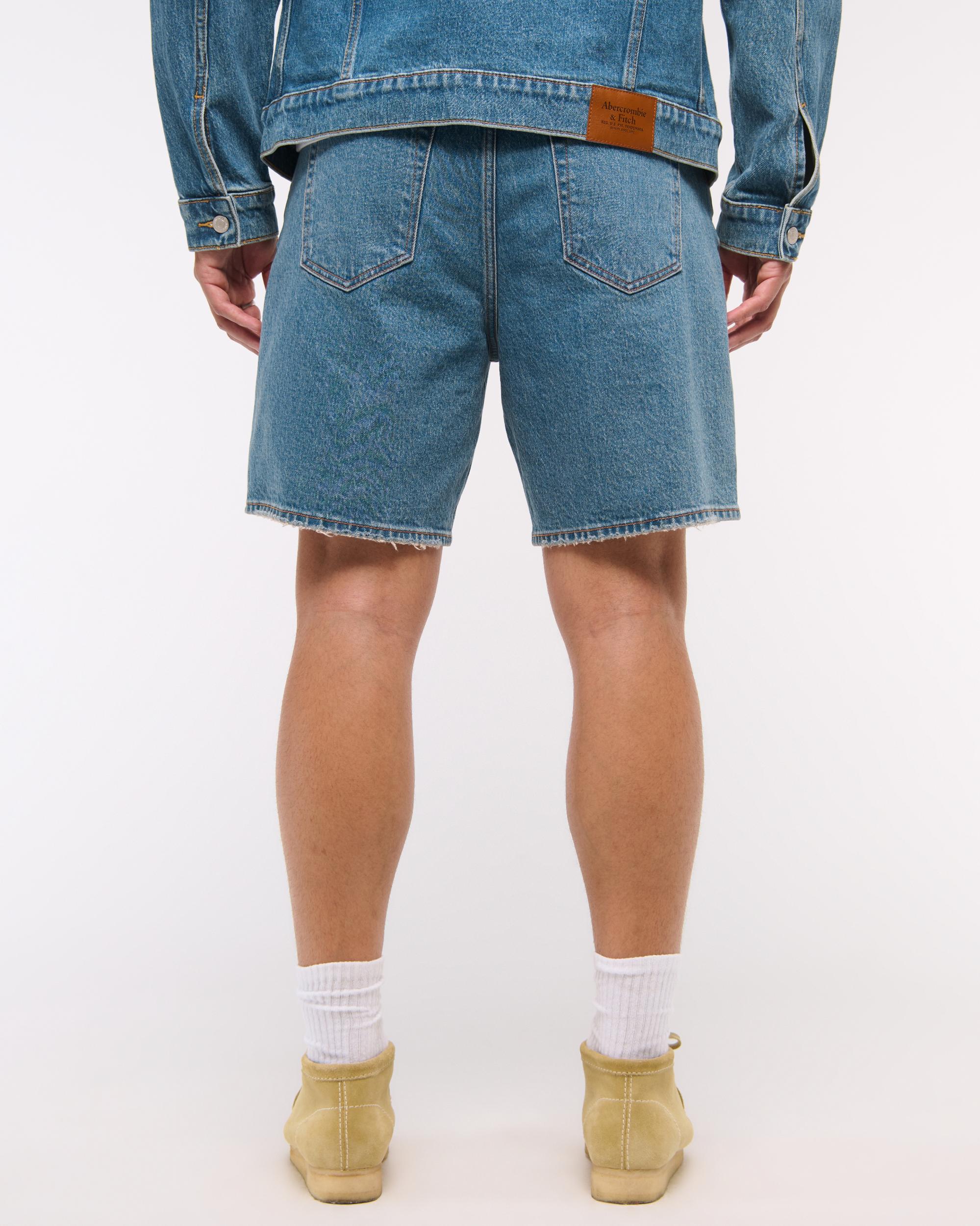 Athletic Loose Denim Short Product Image