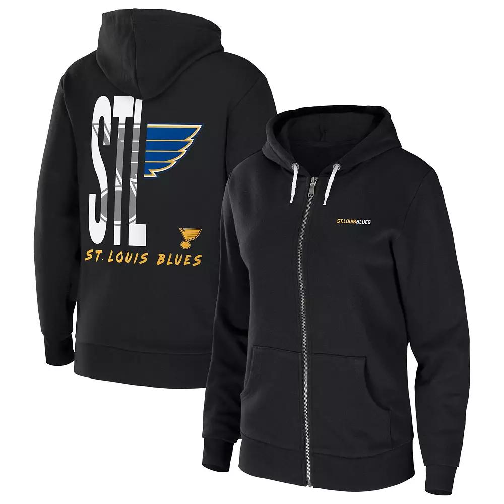 Women's WEAR by Erin Andrews Black St. Louis Blues Sponge Fleece Full-Zip Hoodie,  Product Image