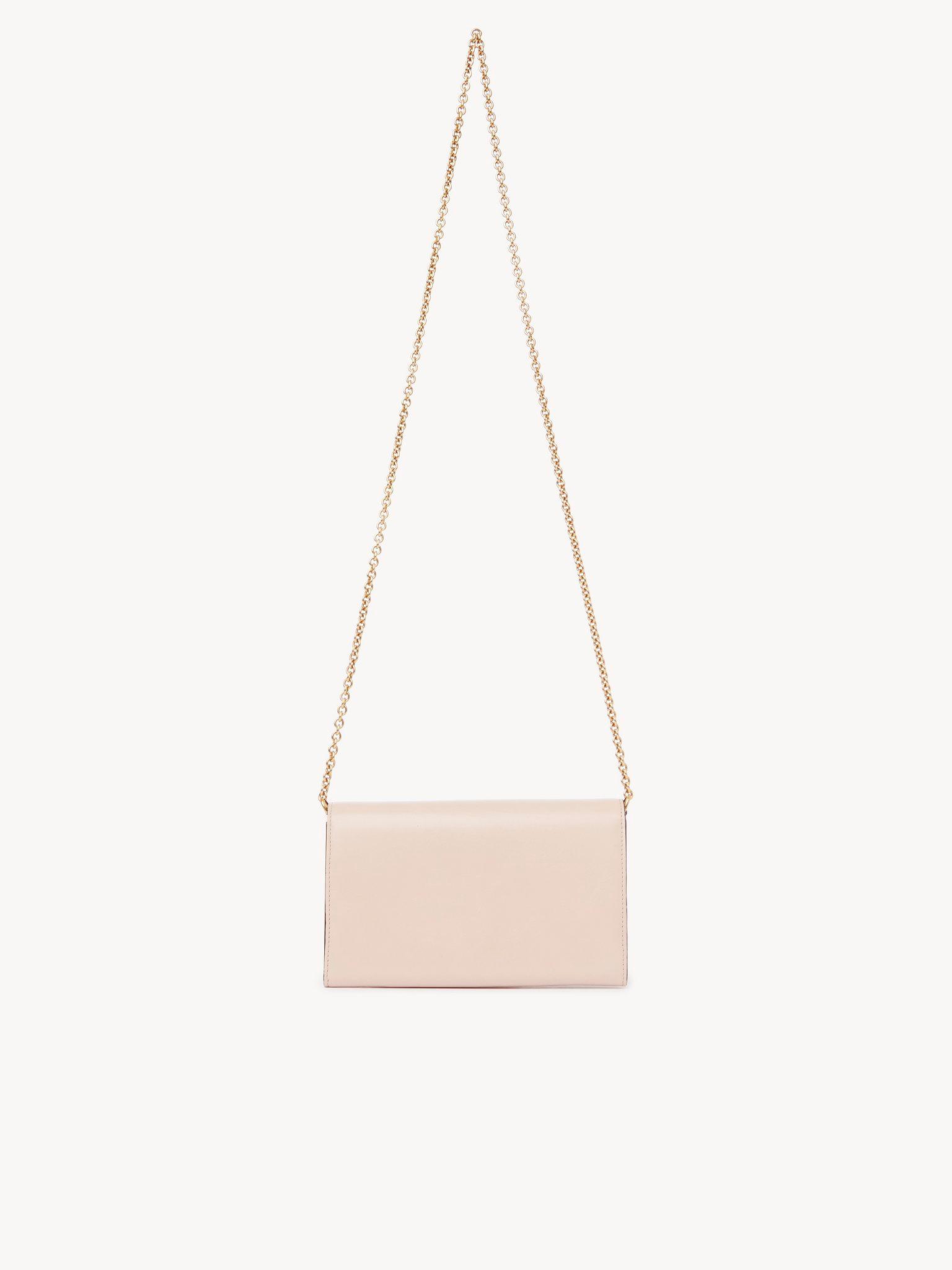 Chloé Iconic flap wallet on chain in shiny leather Product Image