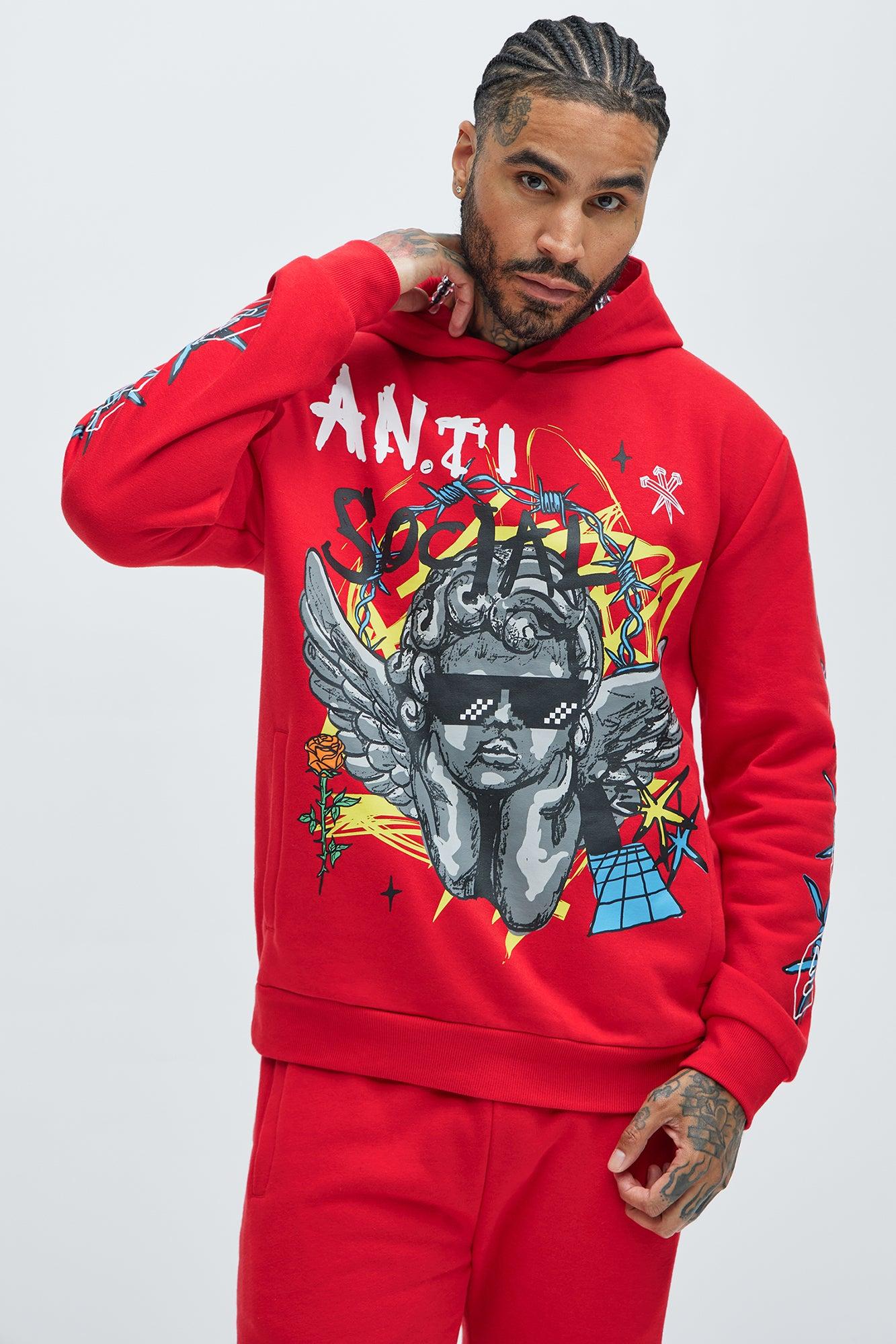 Love The Hate Hoodie - Red Product Image