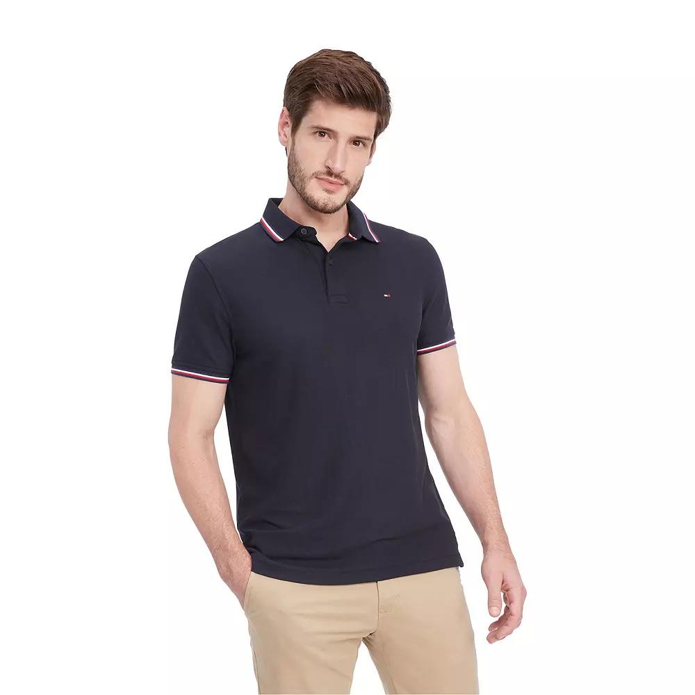 Men's Tommy Hilfiger Tommy Tipped Polo Shirt, Size: Large, Desert Product Image