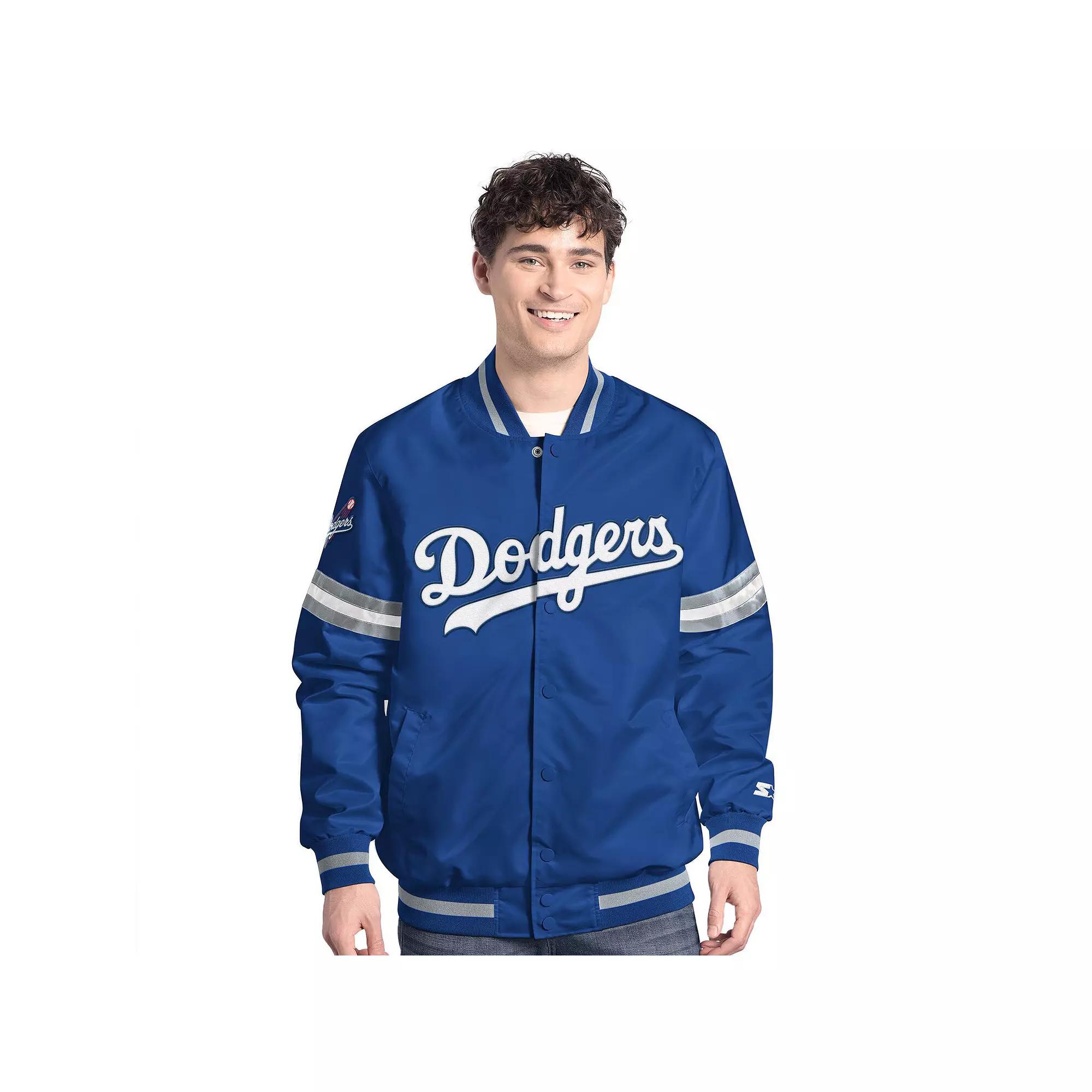 Men's Starter  Royal Los Angeles Dodgers Scout Full-Snap Varsity Jacket, Size: 5XL, Blue Product Image