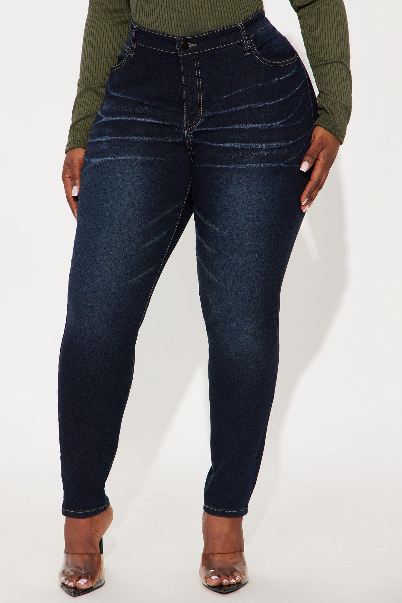 Perfect Form Mid Rise Skinny Jeans - Dark Denim Female Product Image