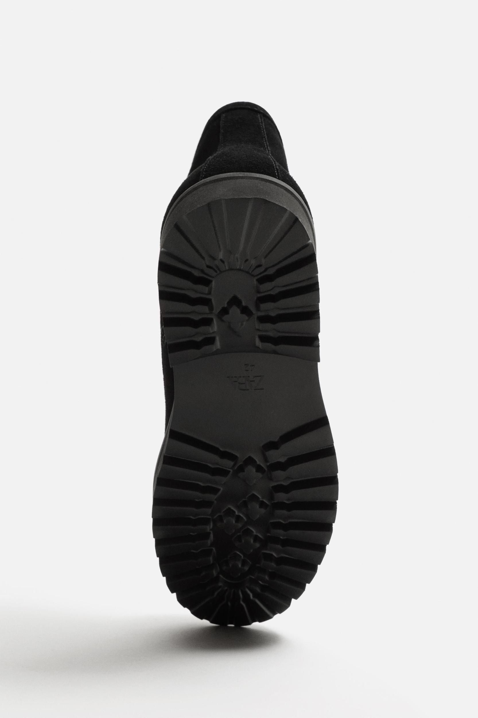 LEATHER LACE-UP BOOTS Product Image