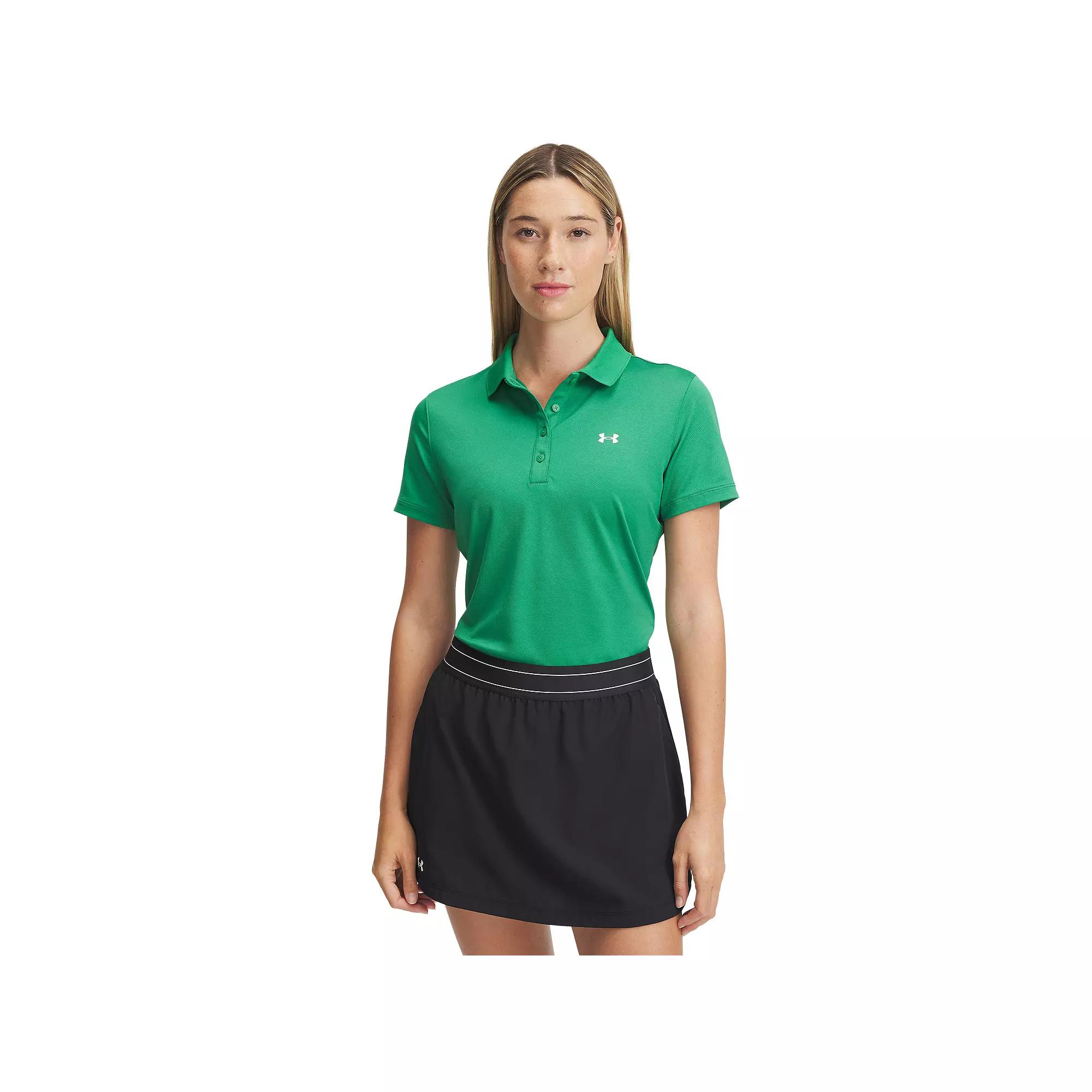Women's Under Armour Active Short Sleeve Polo, Size: XXL, Multi Kelly Green Product Image