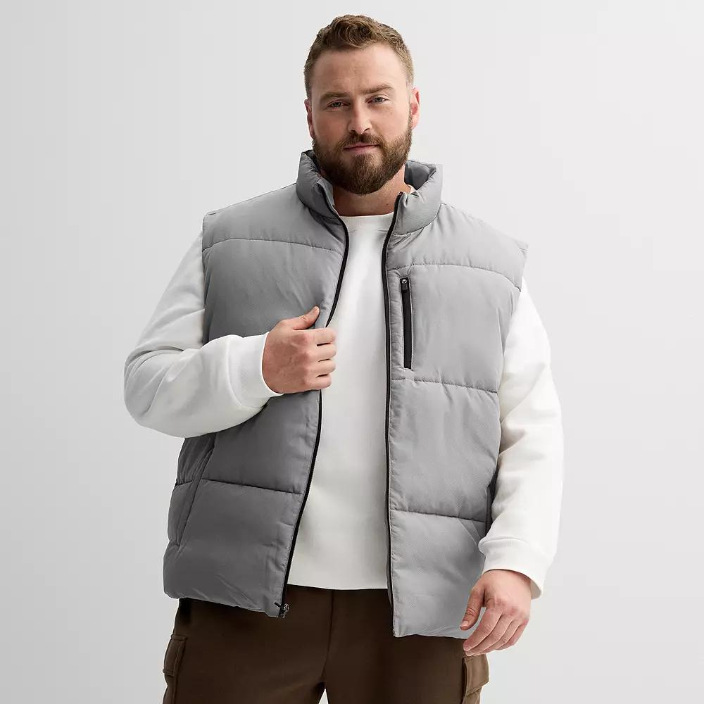 Big & Tall Tek Gear® Insulated Puffer Vest, Men's, Size: XXL Tall, Silver Spring Product Image