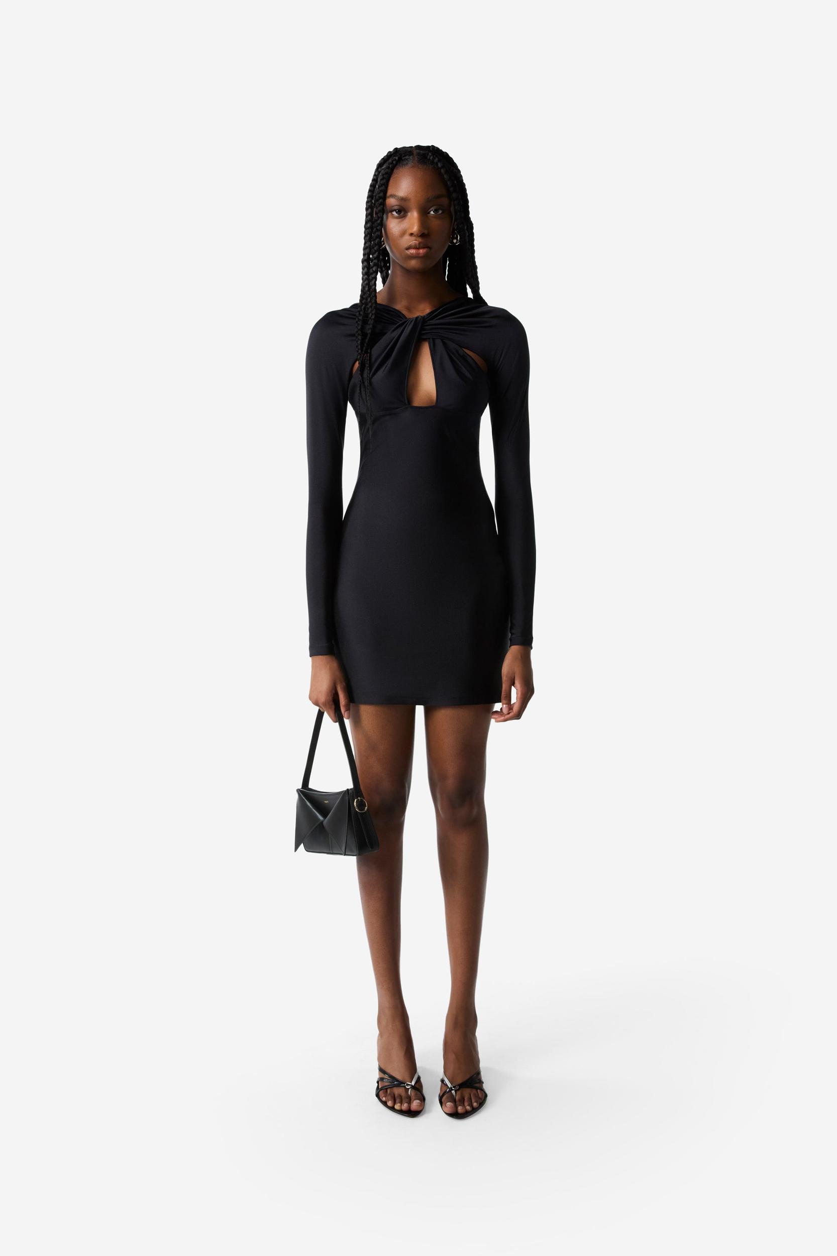 Twisted Cut-Out Jersey Dress Product Image