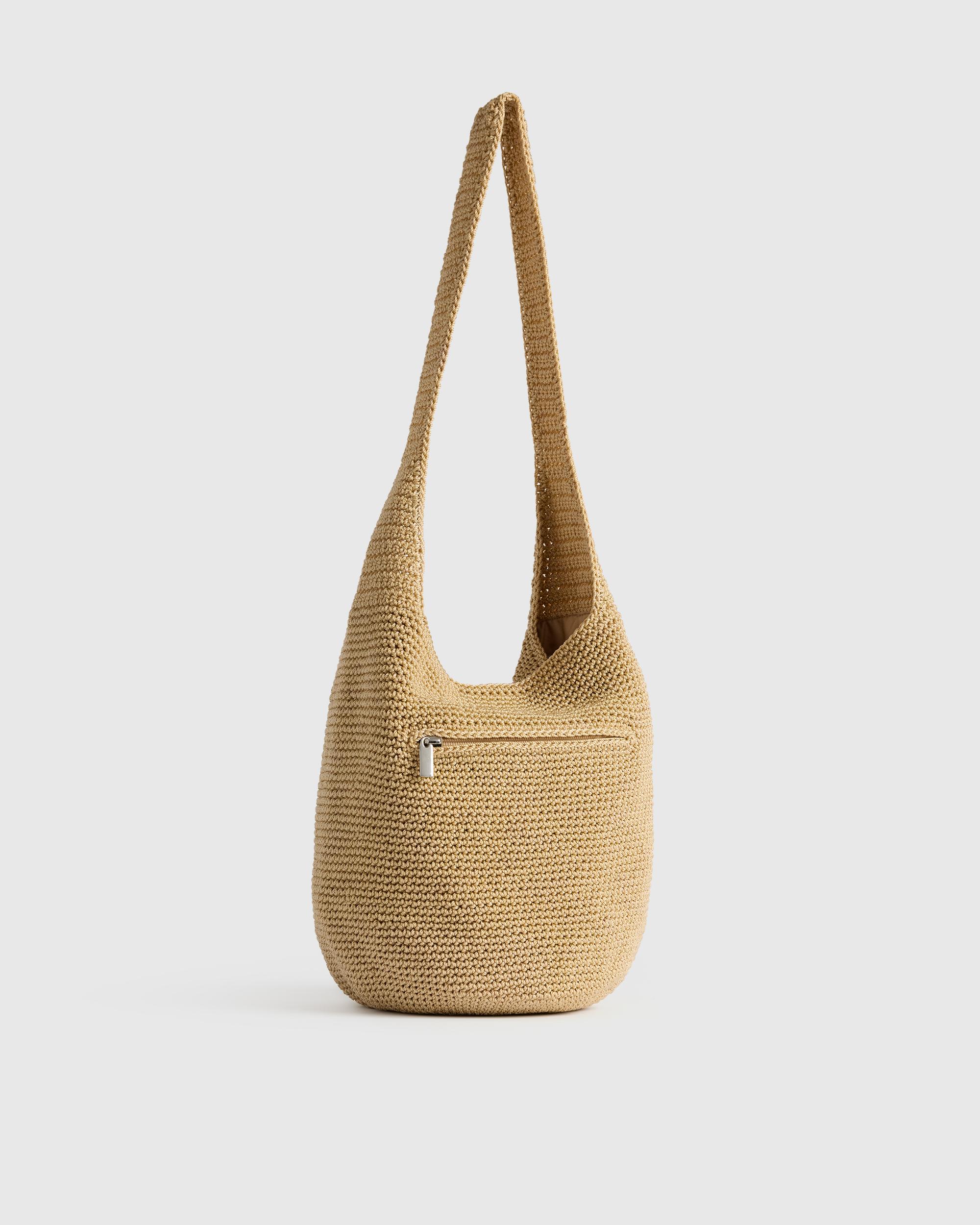 Quince | Women's Hand Crochet Hobo Shoulder Bag Recycled Polyester Product Image