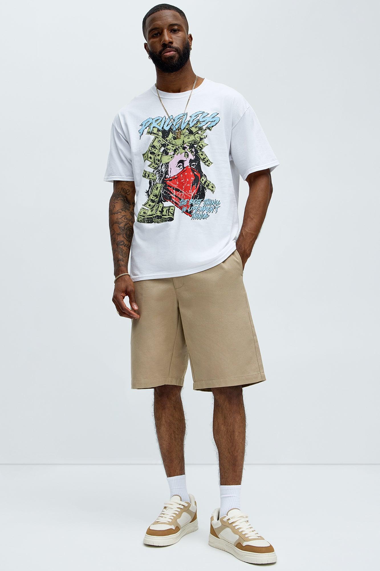 Life Is Priceless Short Sleeve Tee - White Male Product Image