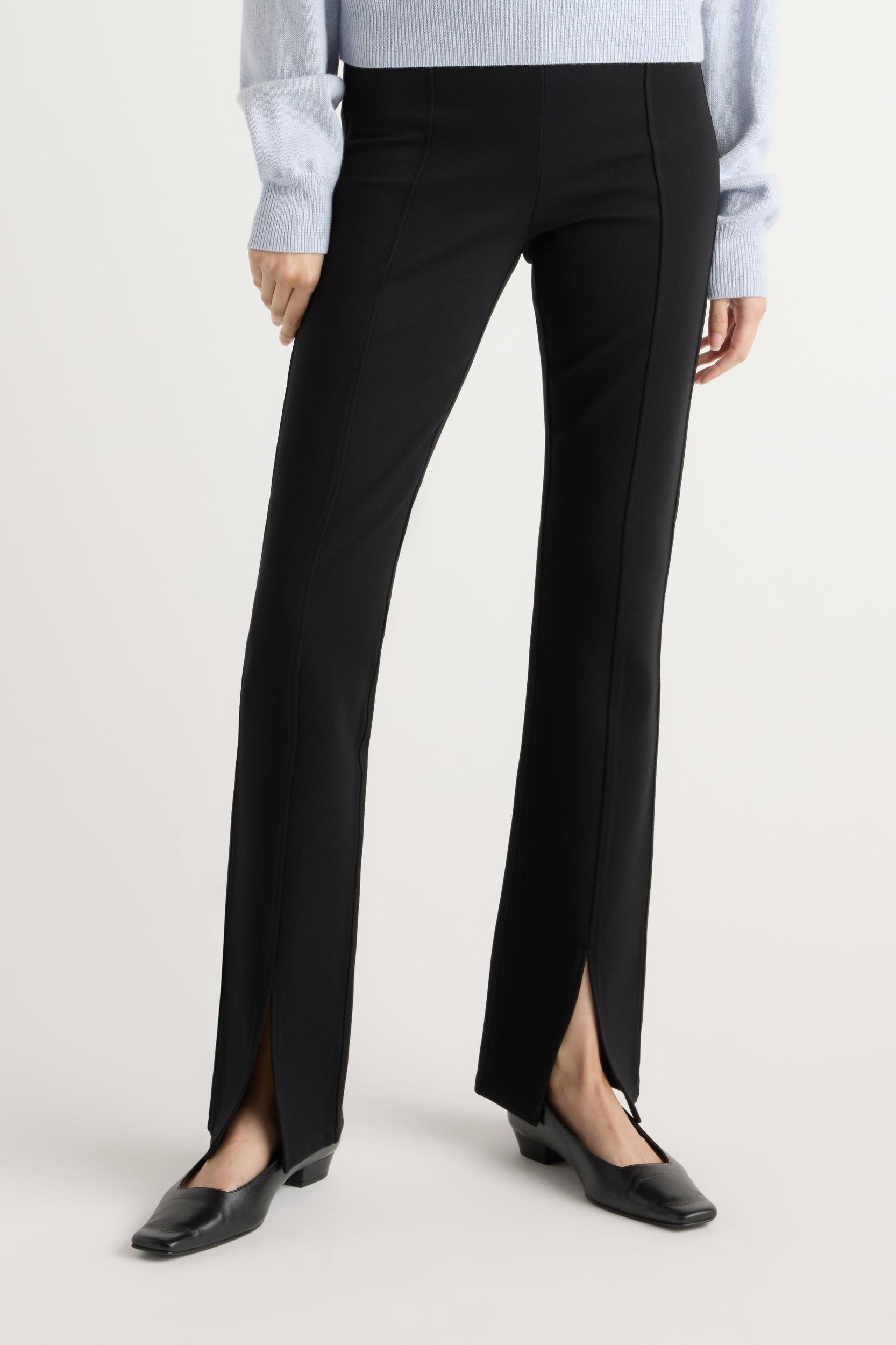 Cass Front-Split Ponte Stretch Pant Product Image
