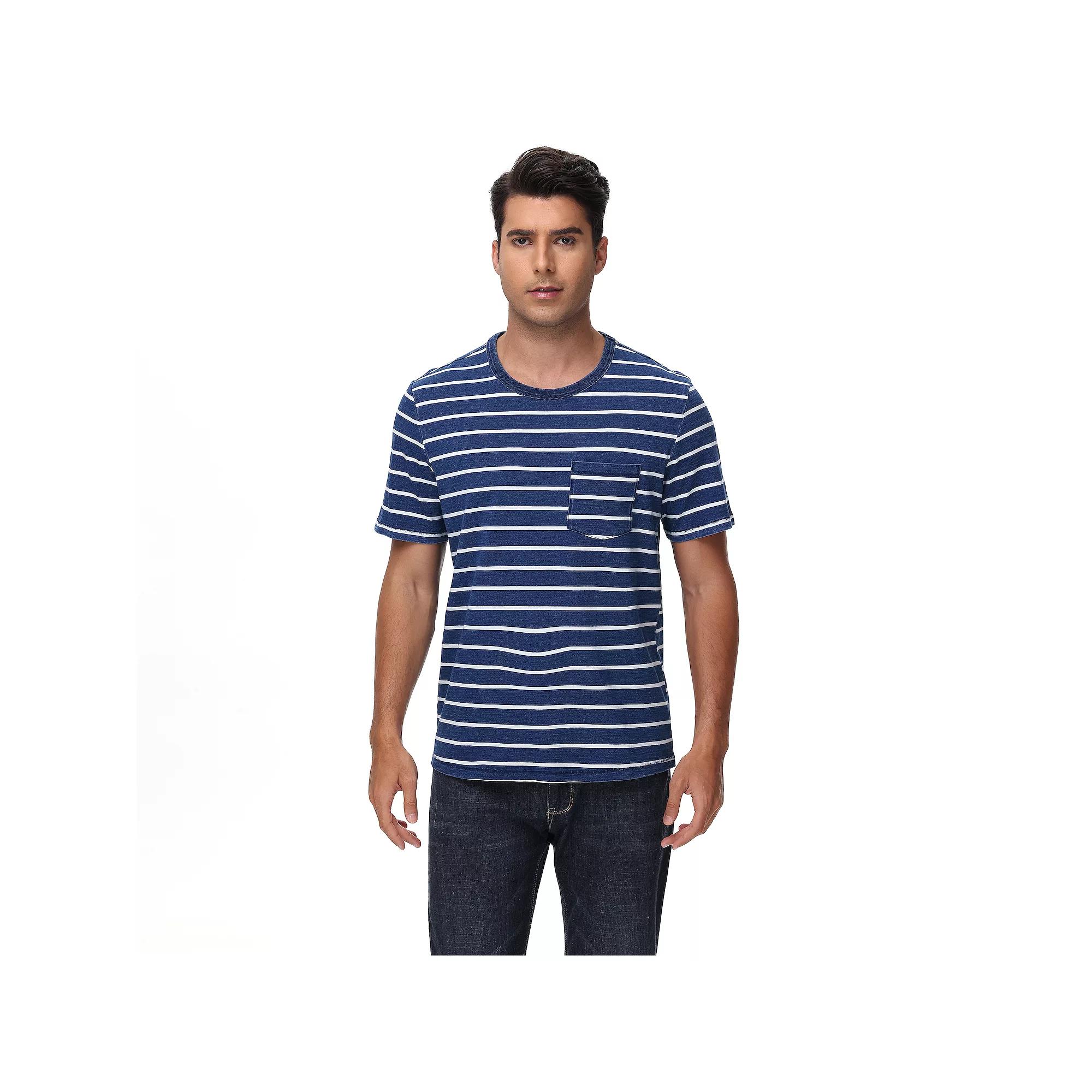 Men's Thomas Sterling Striped Short Sleeve Knit Tee, Size: Small, Mariner Stripe Product Image