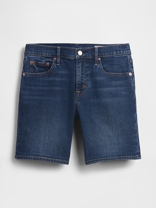 5" Mid Rise Denim Girlfriend Shorts Product Image