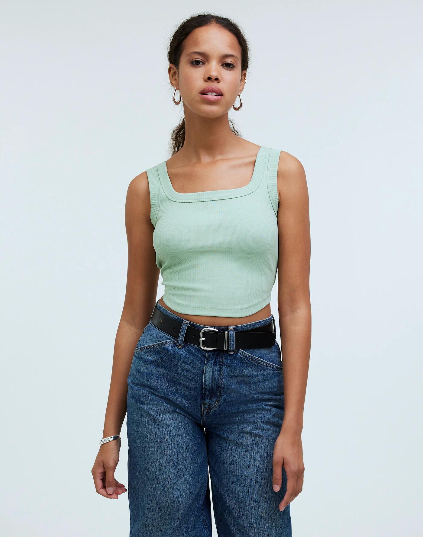 The Tailored Crop Tank in Sleekhold Product Image