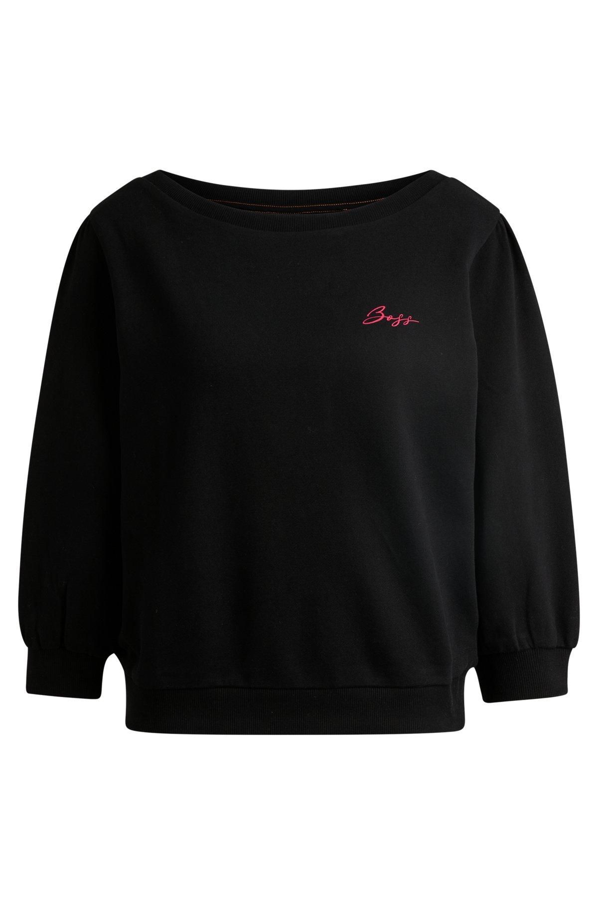 Cotton-terry sweatshirt with logo detail Product Image