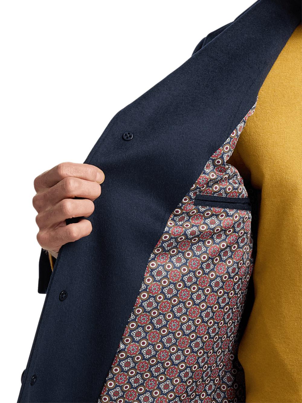 Wool Blend Topcoat - Navy Product Image