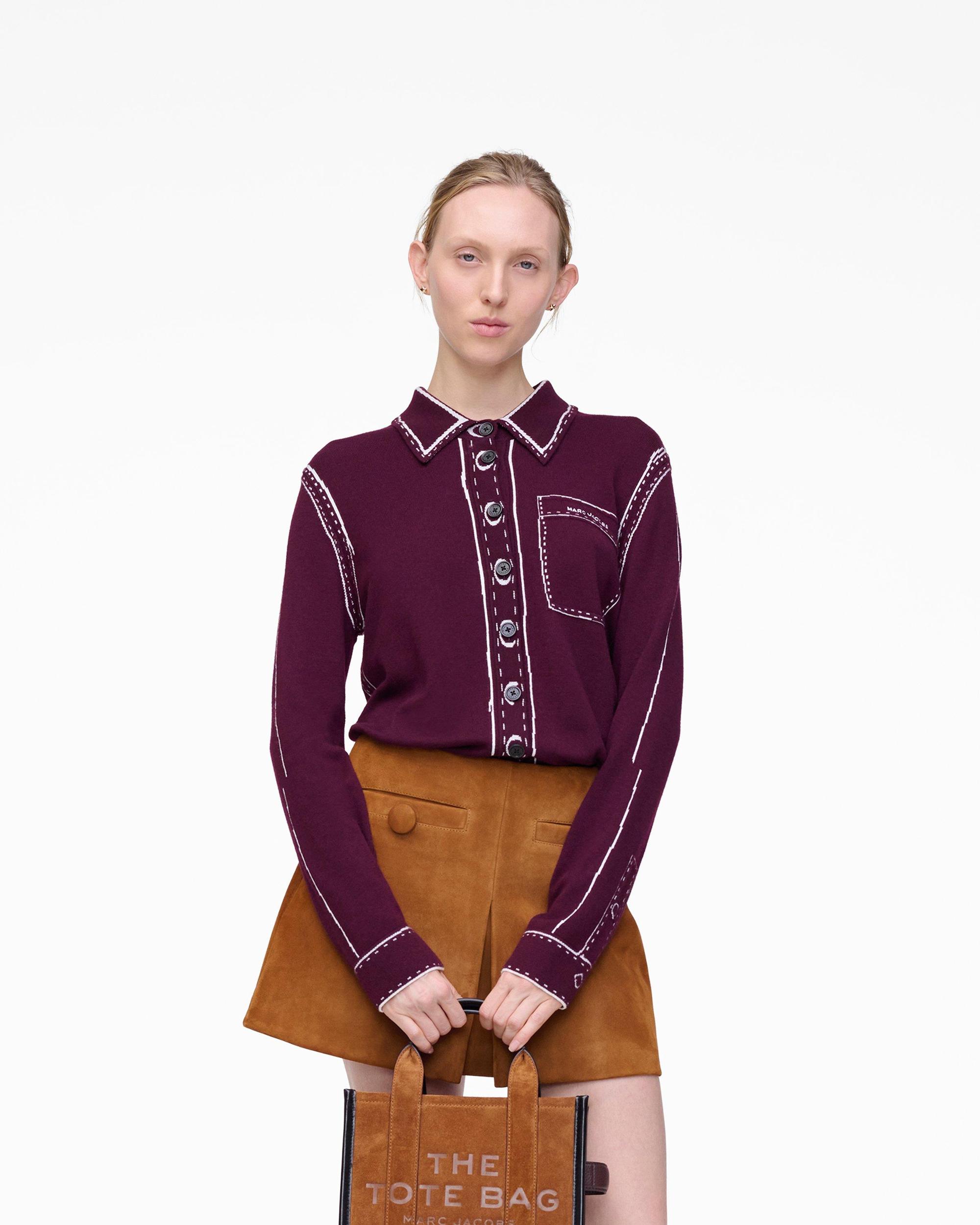 Trompe L'Oeil Knit Button Down Product Image