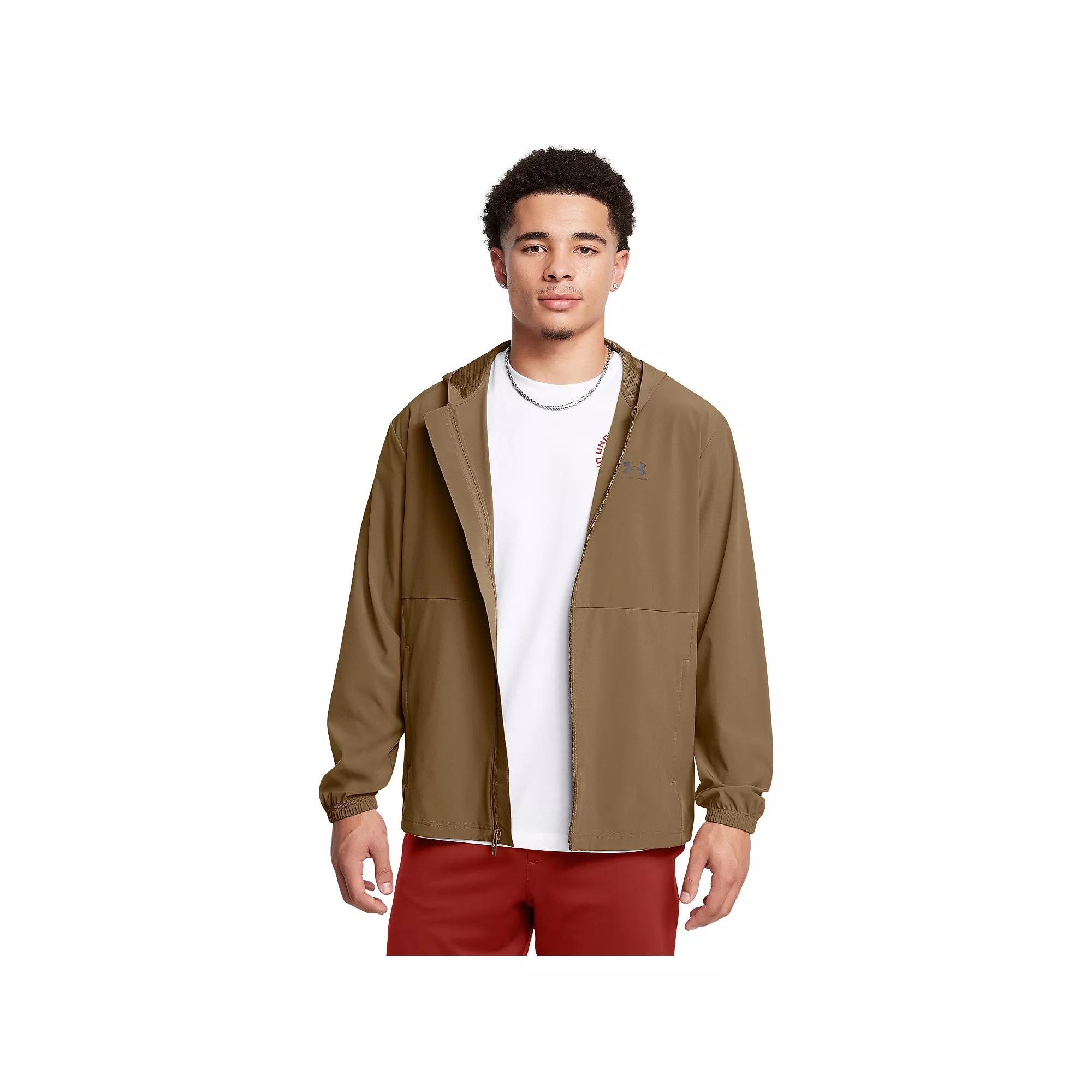 Men's Under Armour Vibe Woven Hooded Windbreaker Jacket,  Product Image