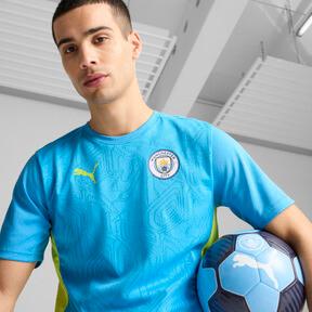 PUMA Manchester City Men's Training Soccer Jersey in Magic Blue/Yellow Glow Product Image