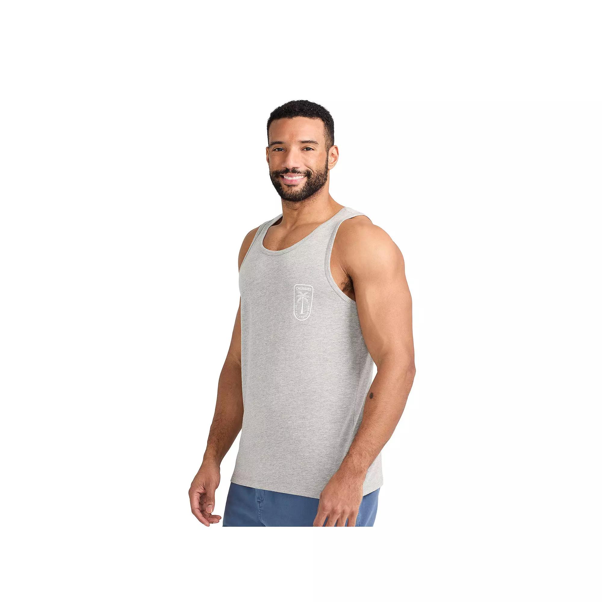 Men's Chubbies The Relaxer Tank Top, Size: Small, Blue Times Gray Product Image