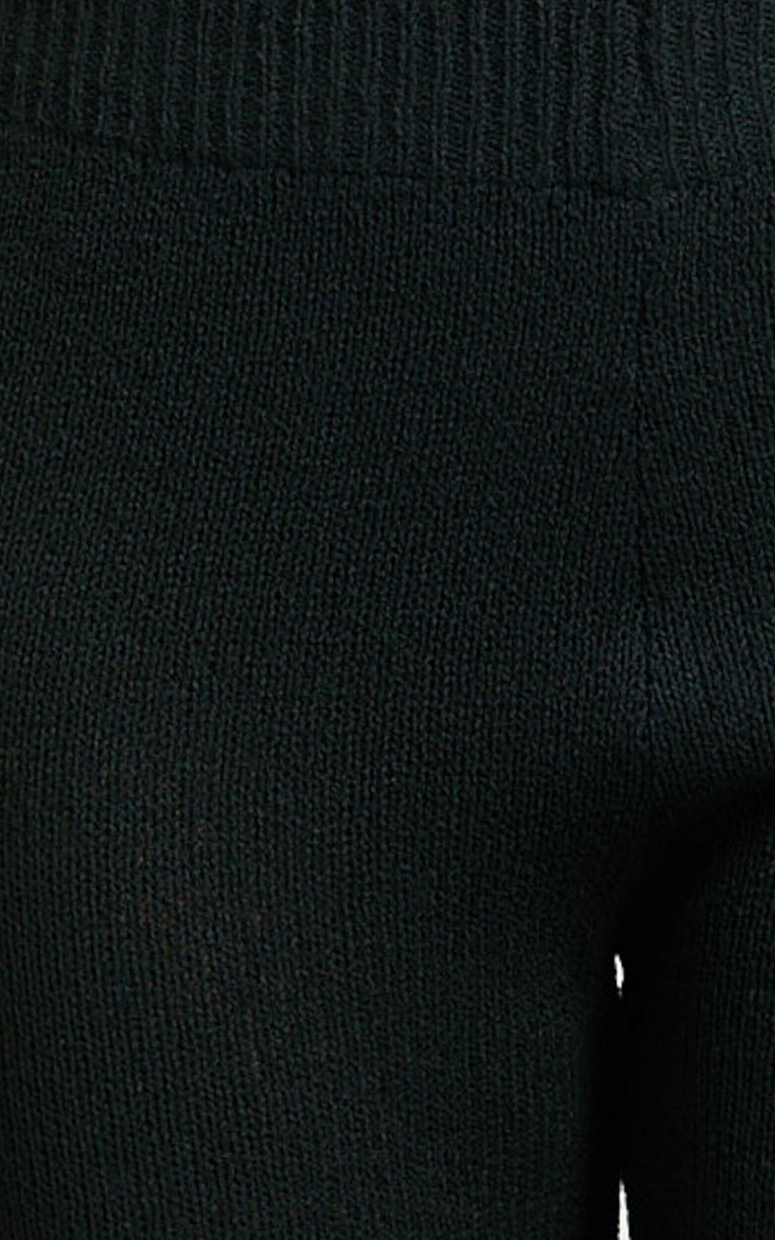 Nova Pants - Knitted Wide Leg Pant in Black Product Image