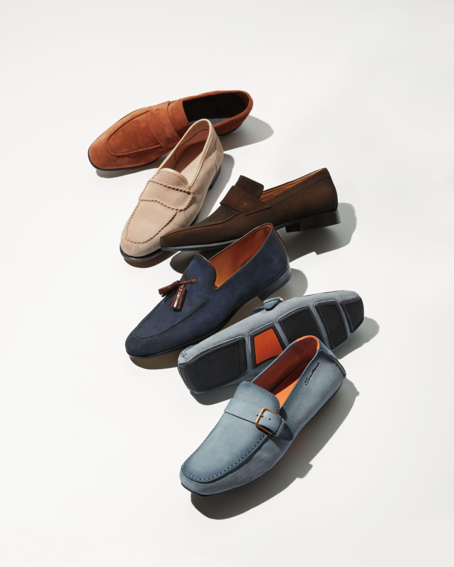 Men's Bath Suede Penny Loafers Product Image