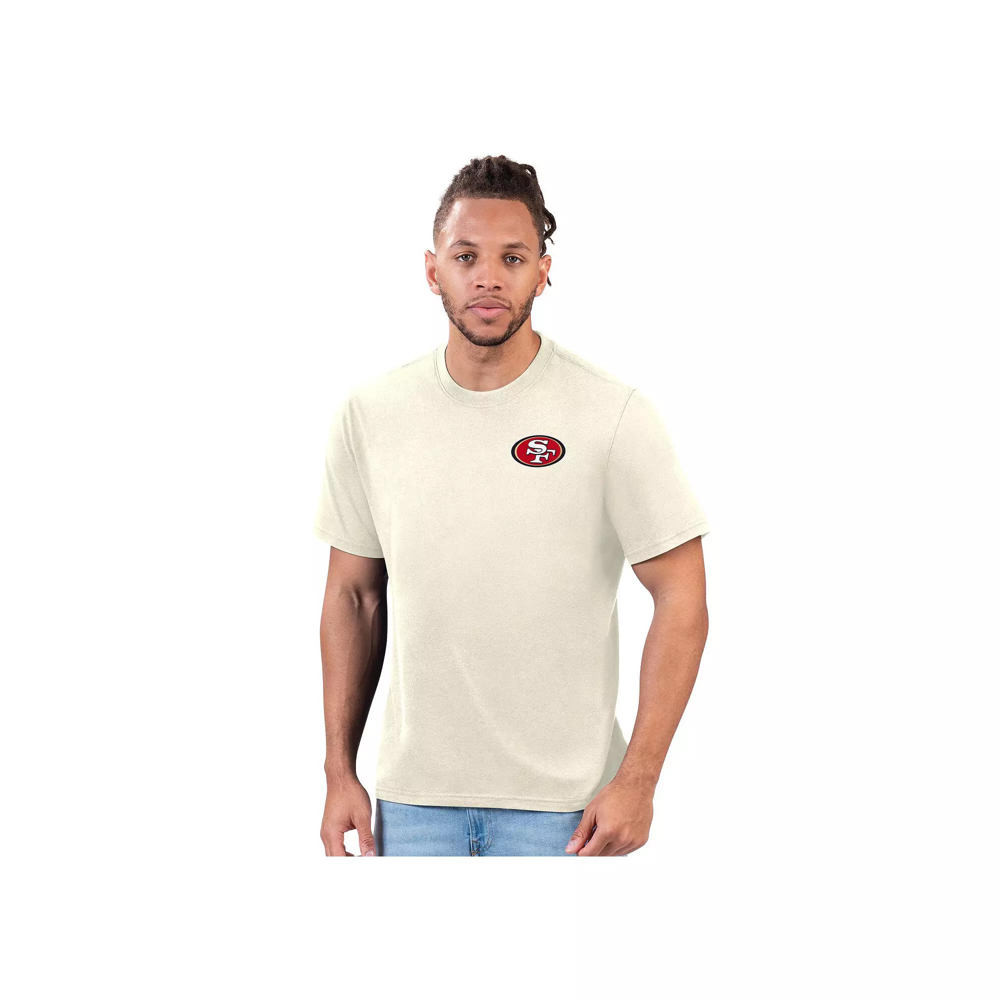 Men's Margaritaville Cream San Francisco 49ers Wastin' Away T-Shirt,  Product Image