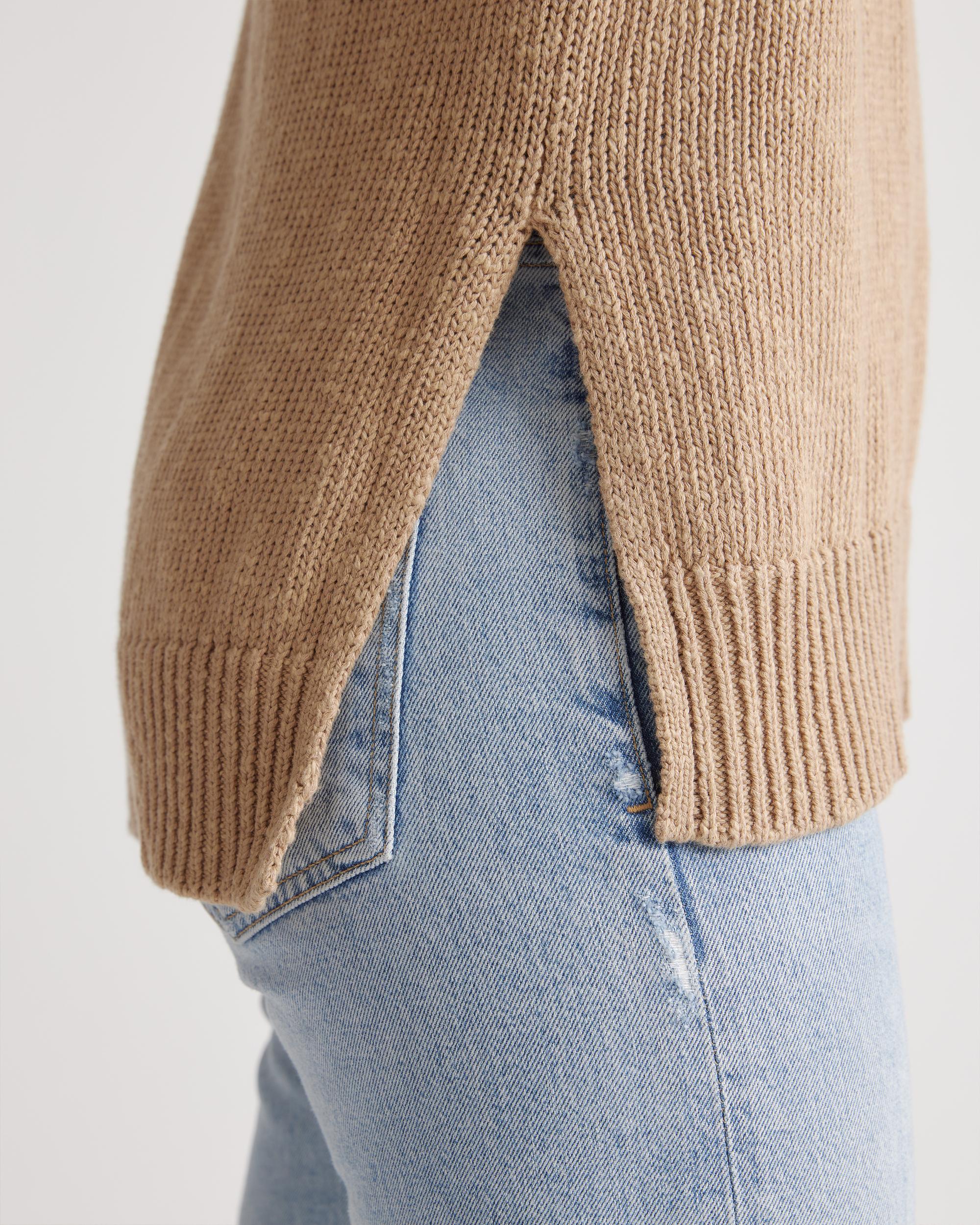 Quince | Women's Cotton Linen OverSized Crew Sweater Product Image