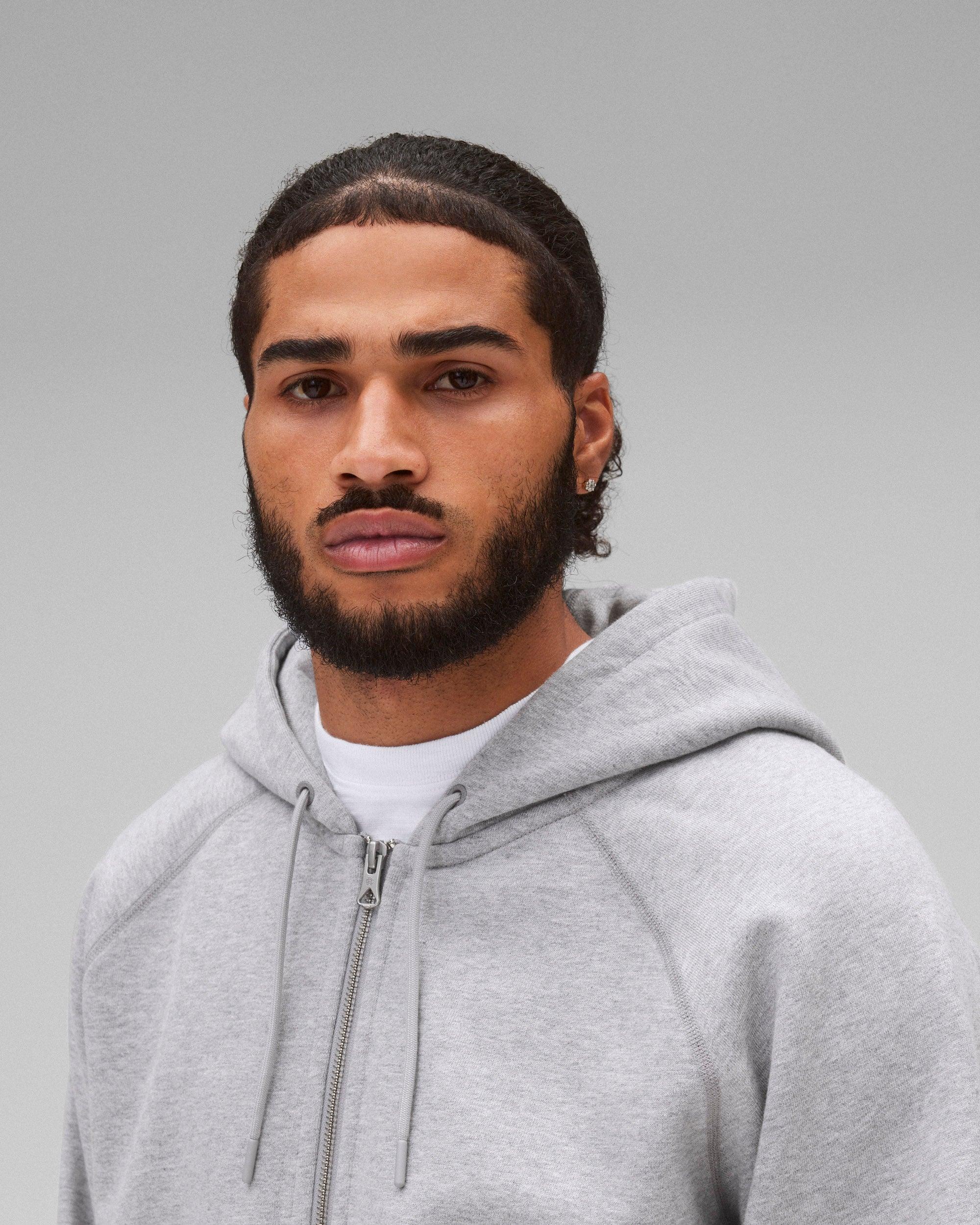 Brushed Fleece Standard Zip Hoodie Male Product Image