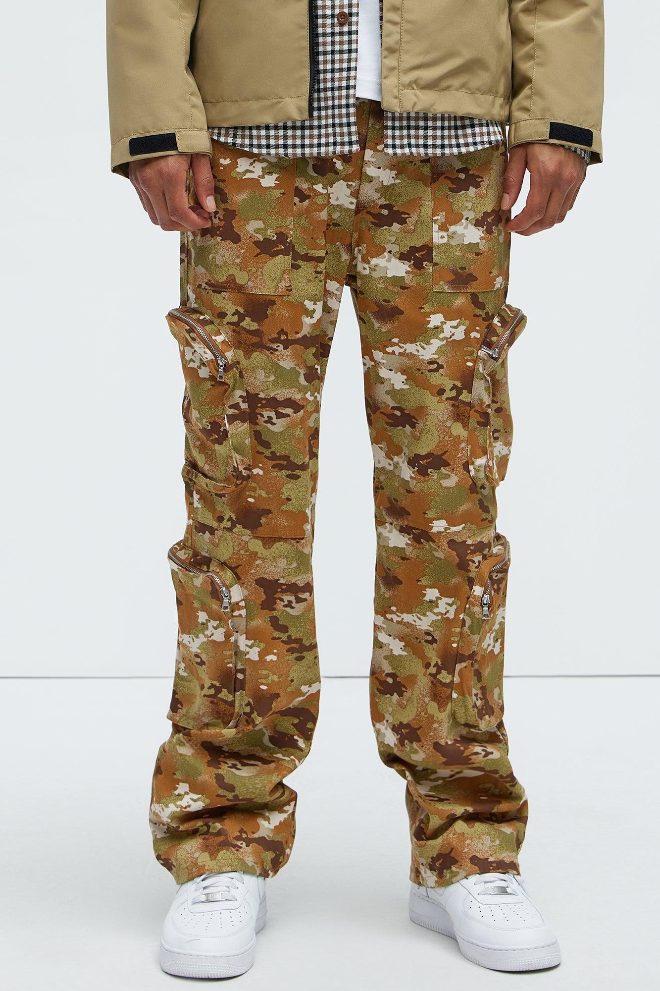 Tony Straight Cargo Pants - Camouflage Product Image