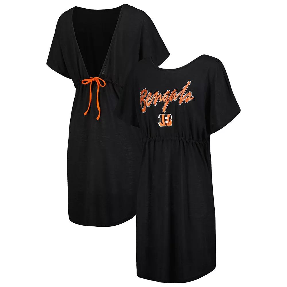Women's G-III 4Her by Carl Banks Black Cincinnati Bengals Versus Swim Cover-Up,  Product Image