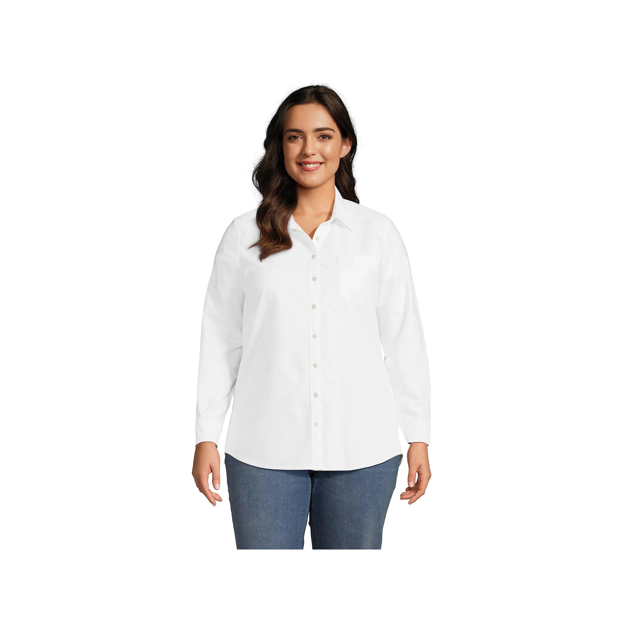 Women's Lands' End Long Sleeve Classic Oxford Dress Shirt,  Product Image