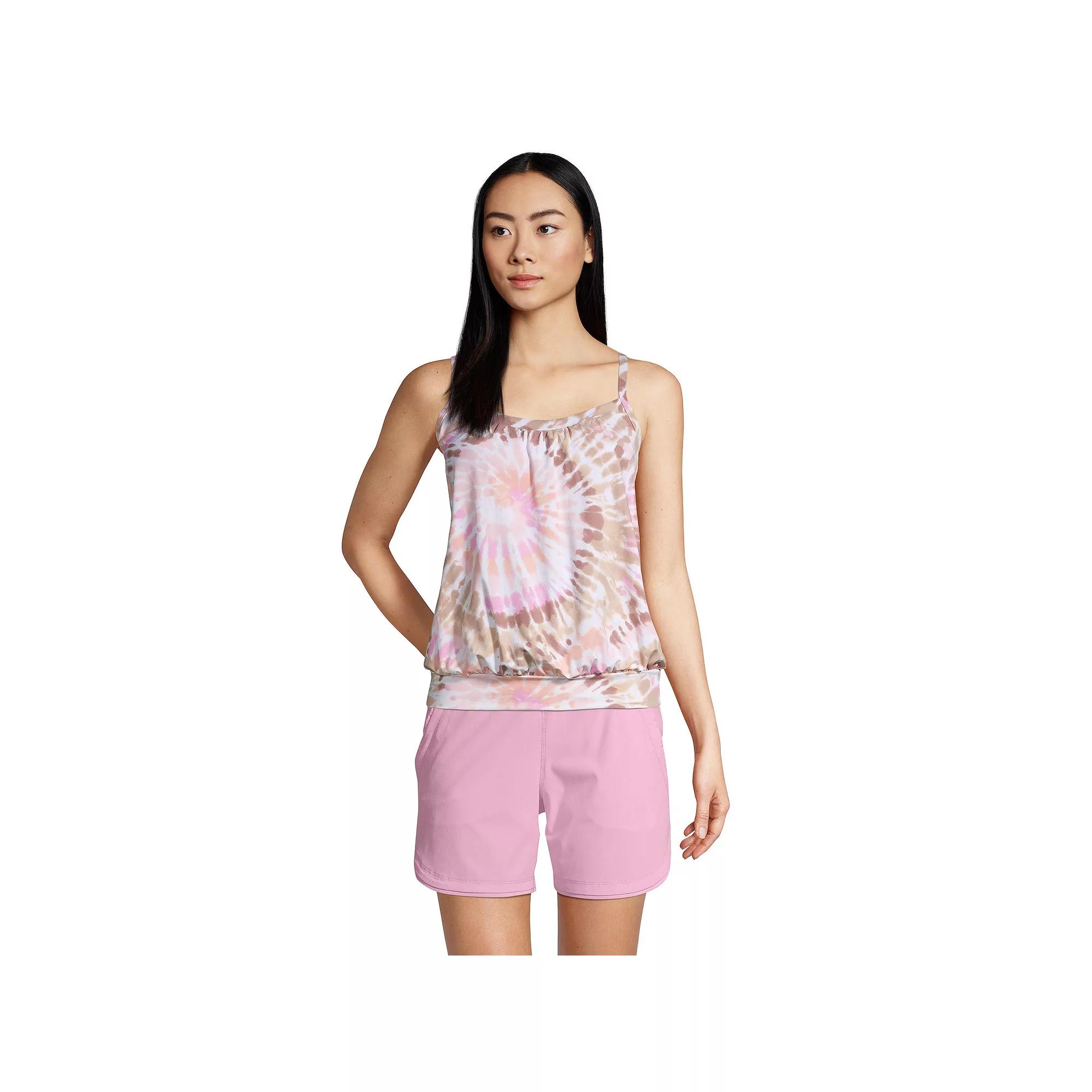 Women's Lands' End UPF 50 Blouson Tankini Swimsuit Top,  Product Image