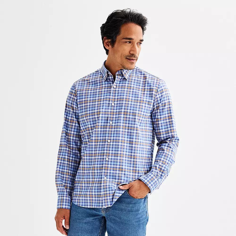 Men's Sonoma Goods For Life® Long Sleeve Performance Button-Down Shirt,  Product Image